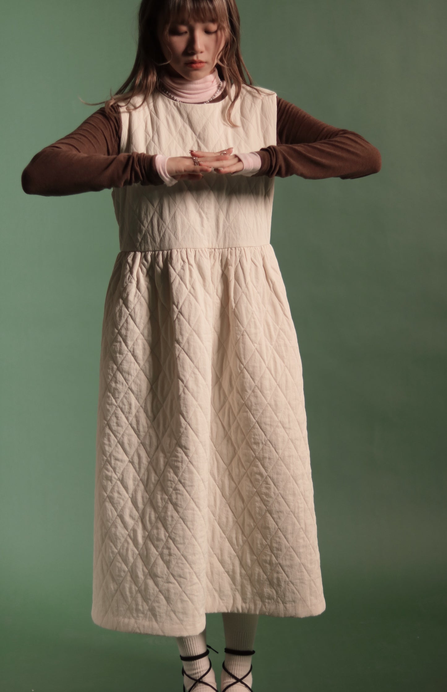 Doll Padded Dress (Ivory)