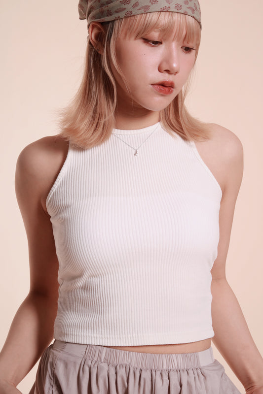 Padded Rib Tank (White)