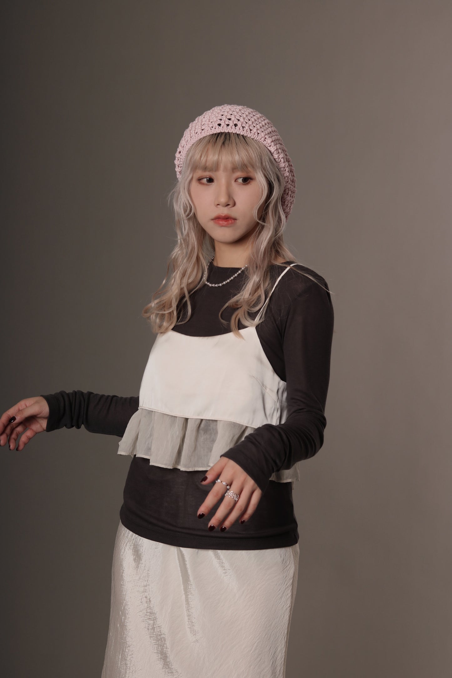 Daily Knit Beret (Black/Blue/Pink/Purple/White)