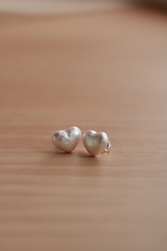 Moon Heart Earrings