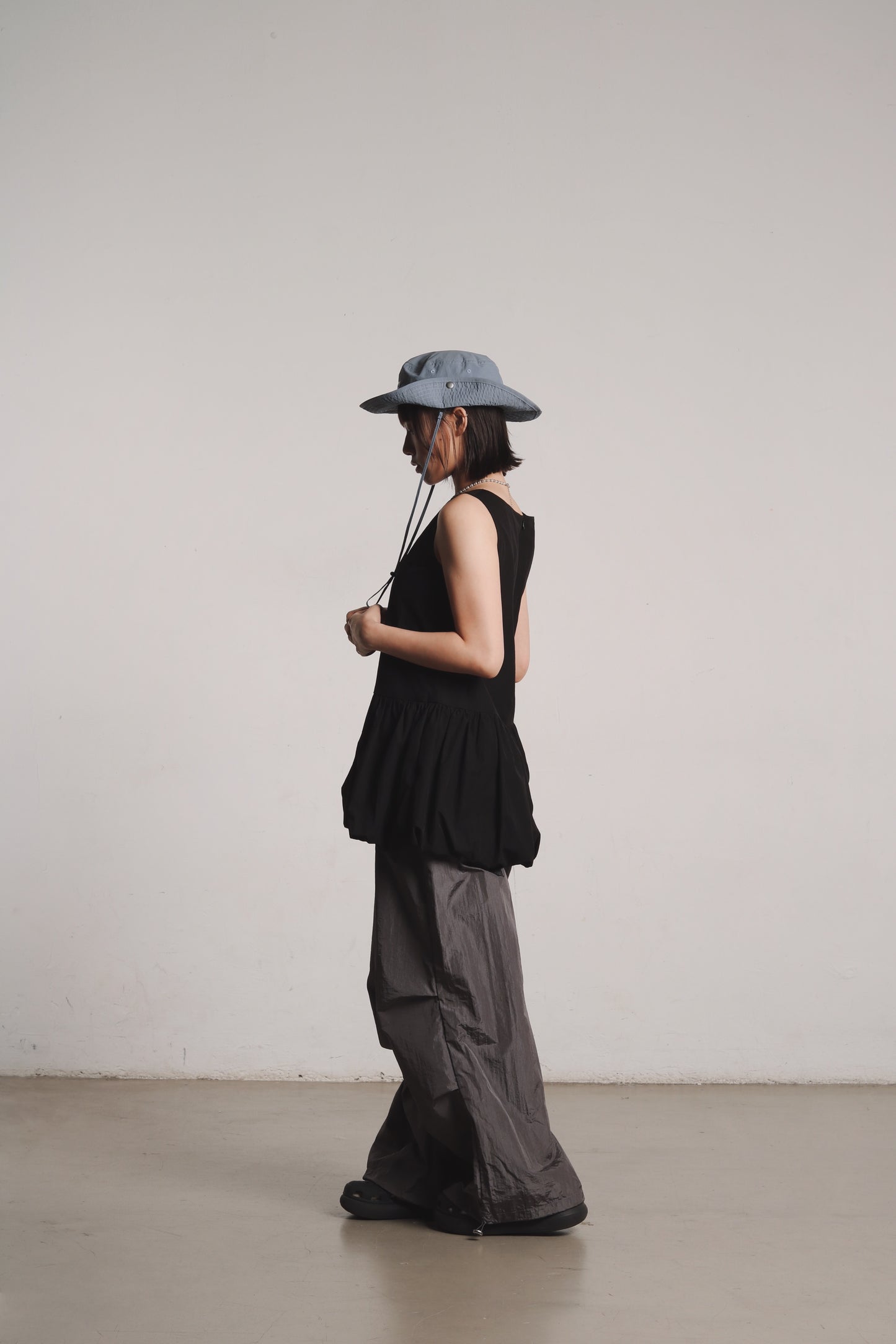 Bubble Cloud Mini Dress (Black)