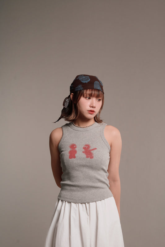 Kid Sleeveless Top (Grey)