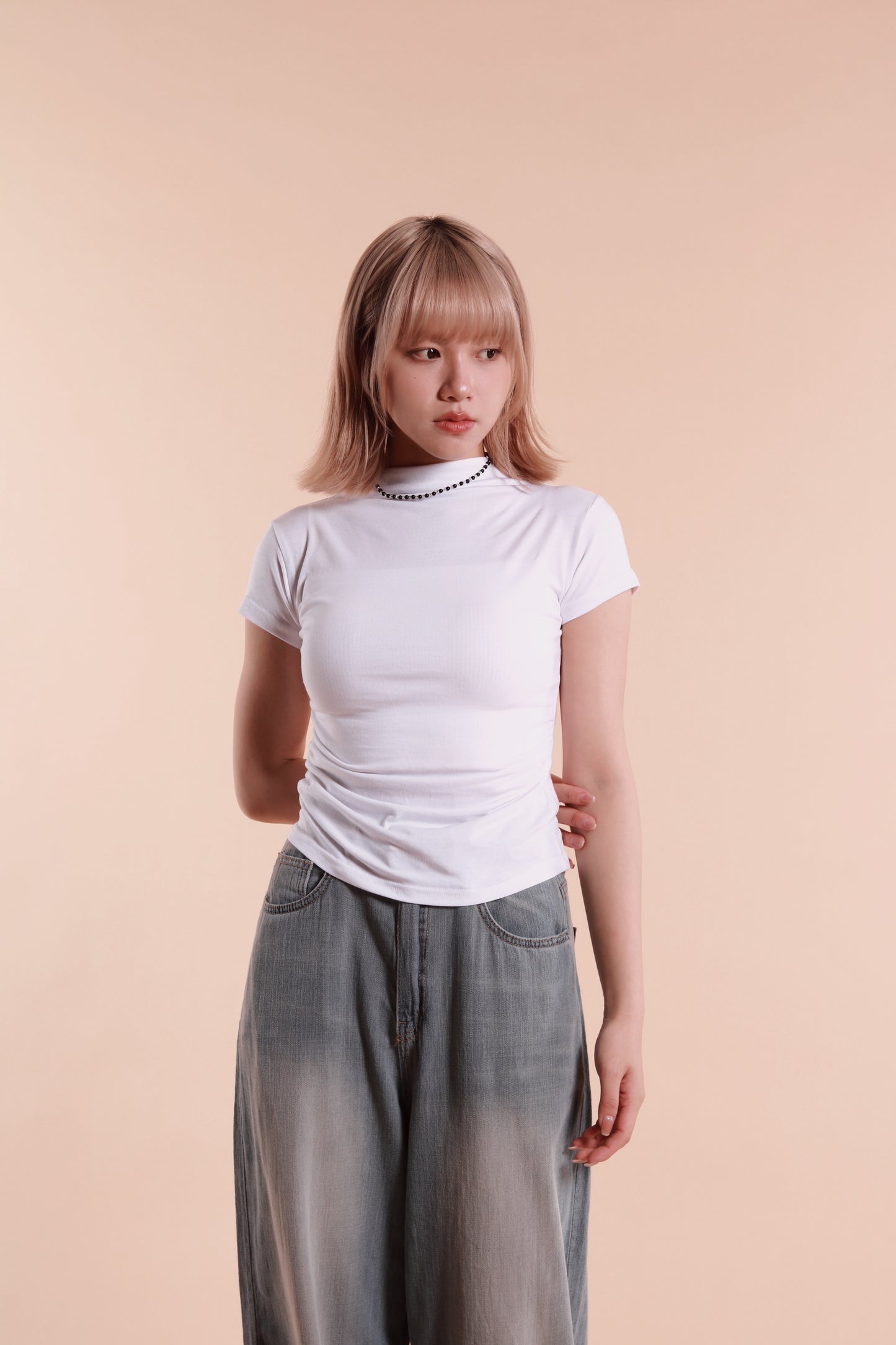 Gathered Tee (White)