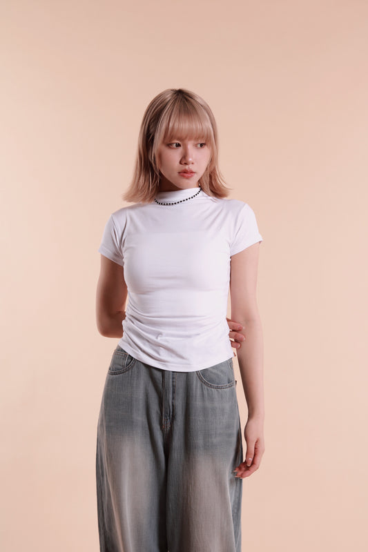 Gathered Tee (White)