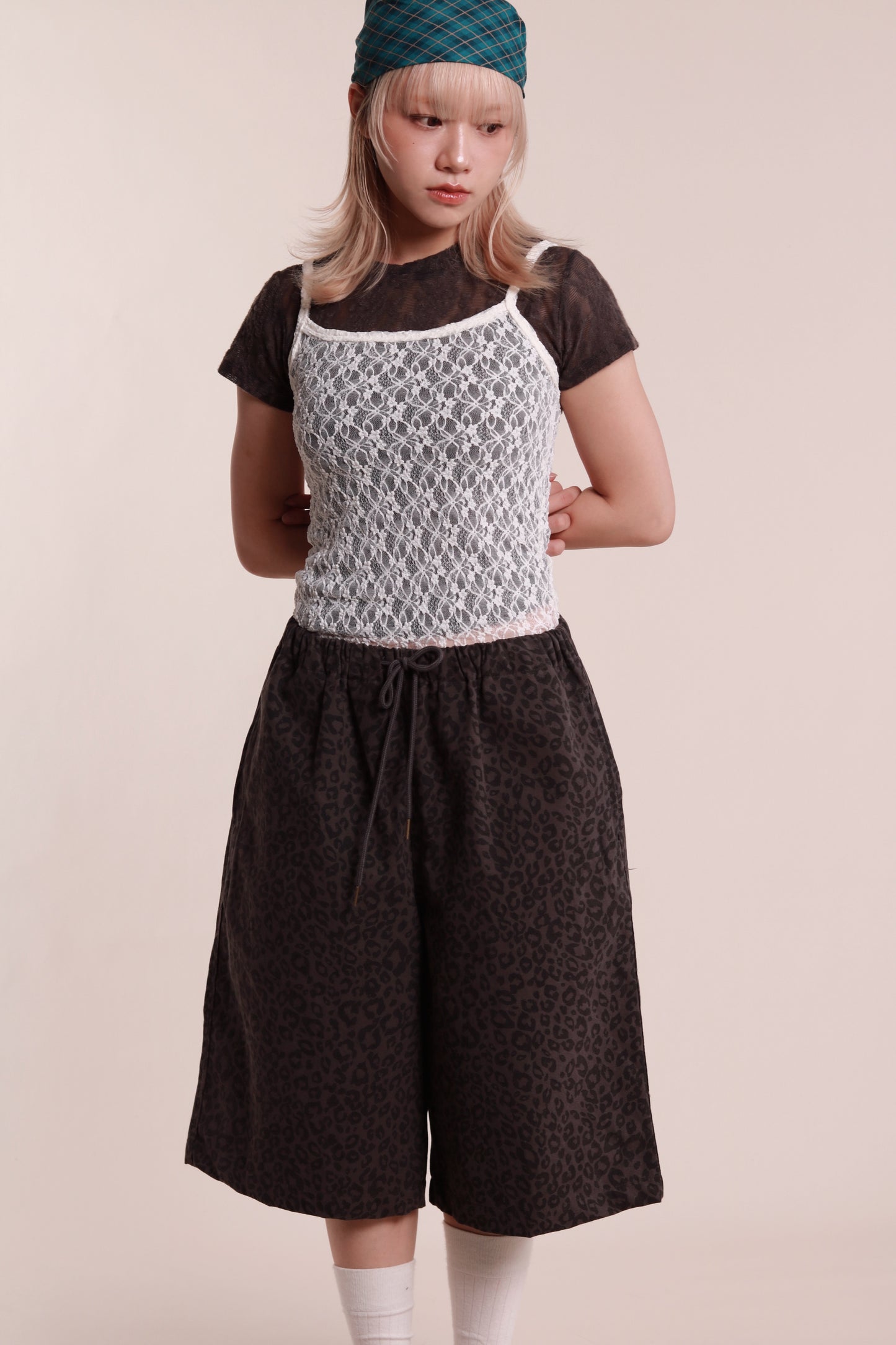 Leopard Shorts (Charcoal)