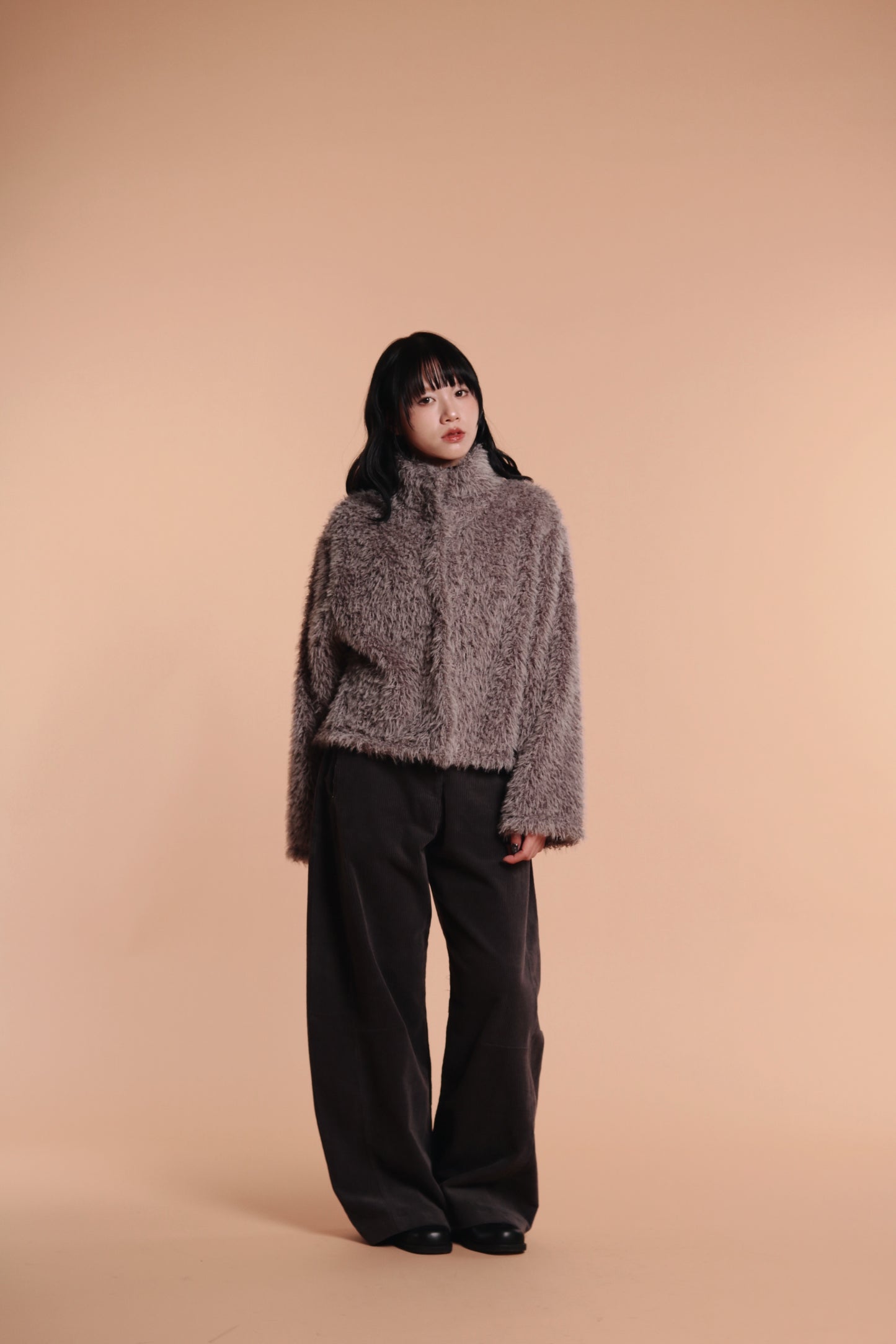 Marie Corduroy Pants (Charcoal)