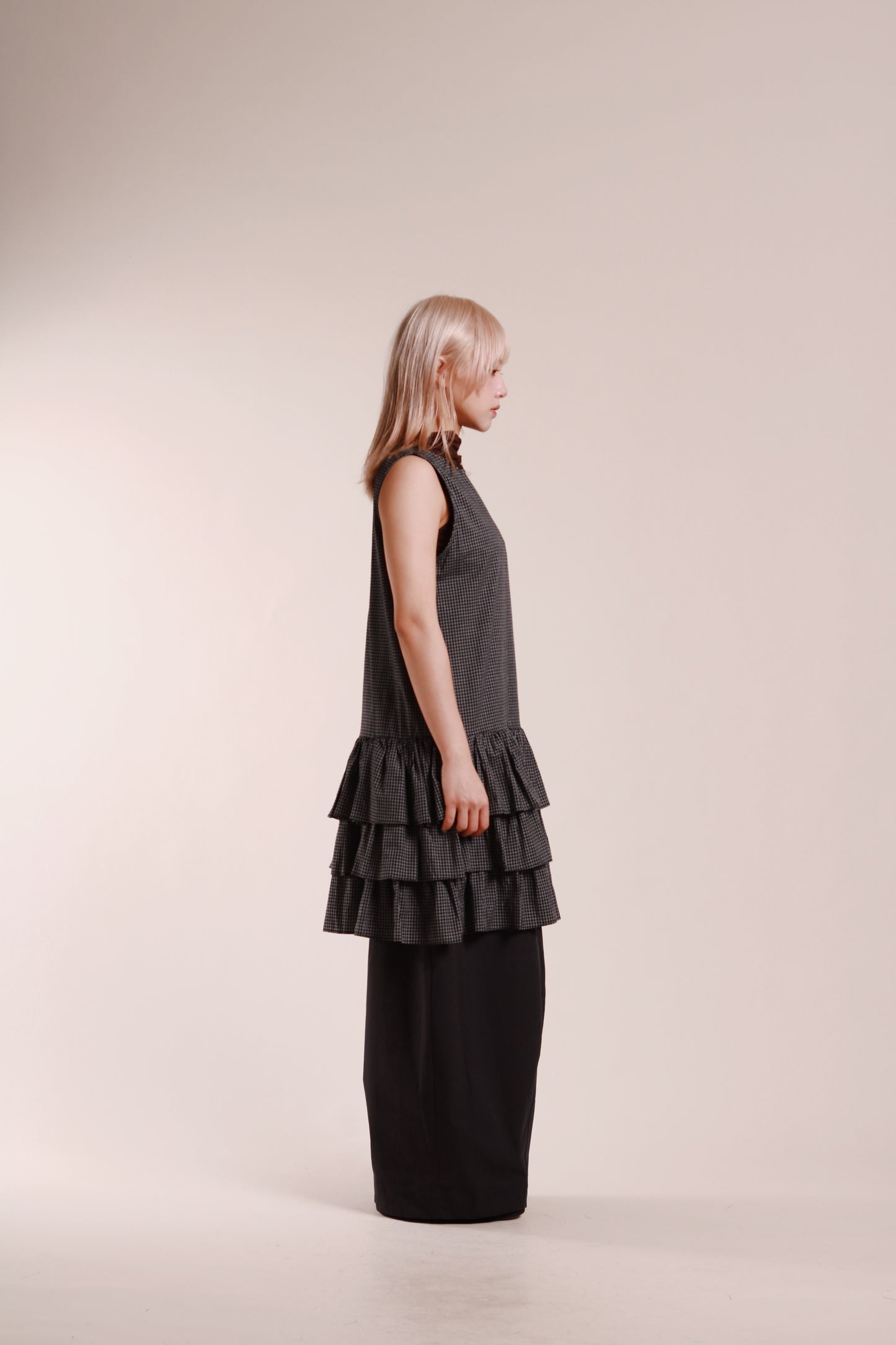 Layered Ruffle Dress (Black)