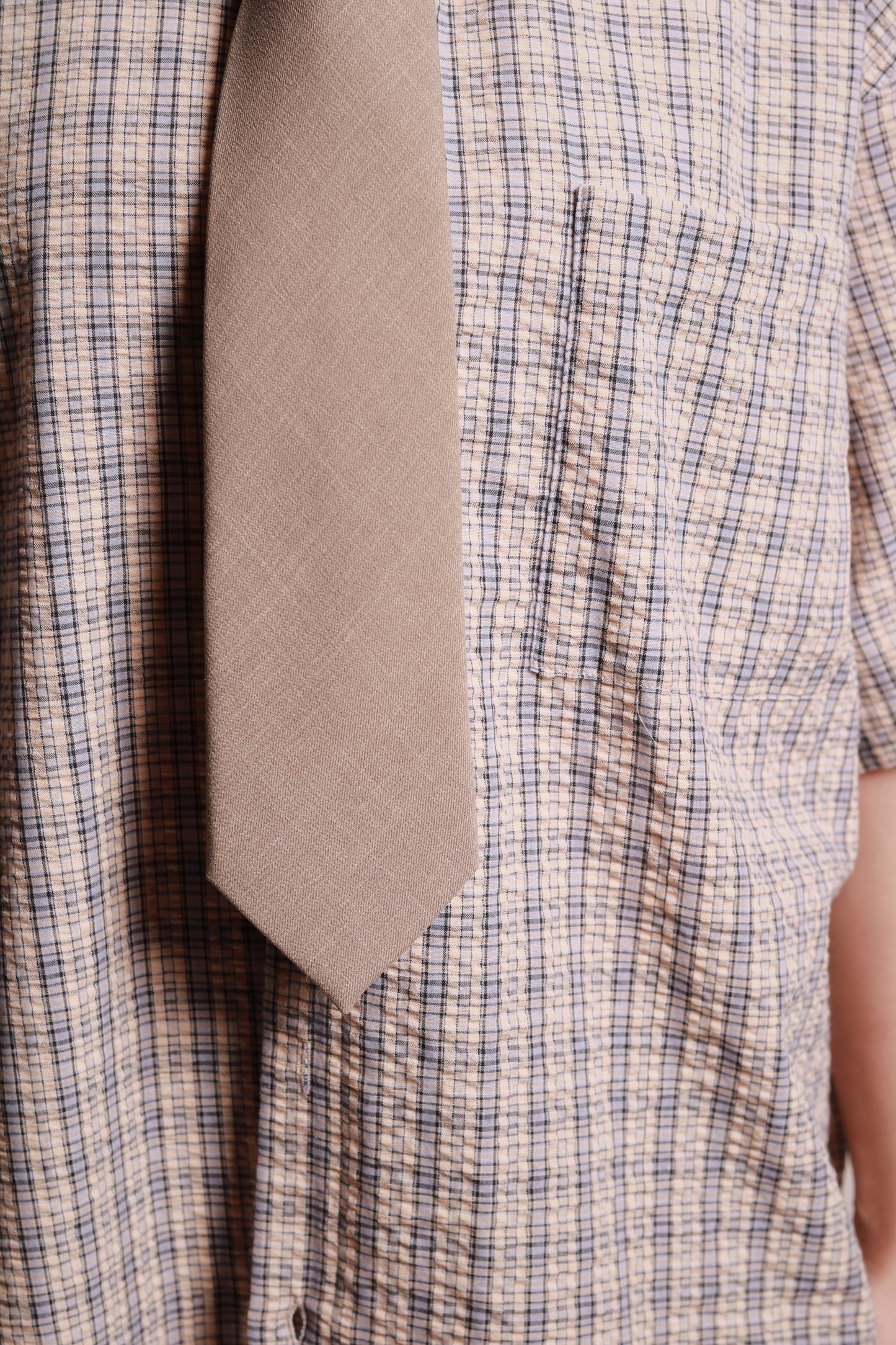 Plaid Loose Shirt (Blue)