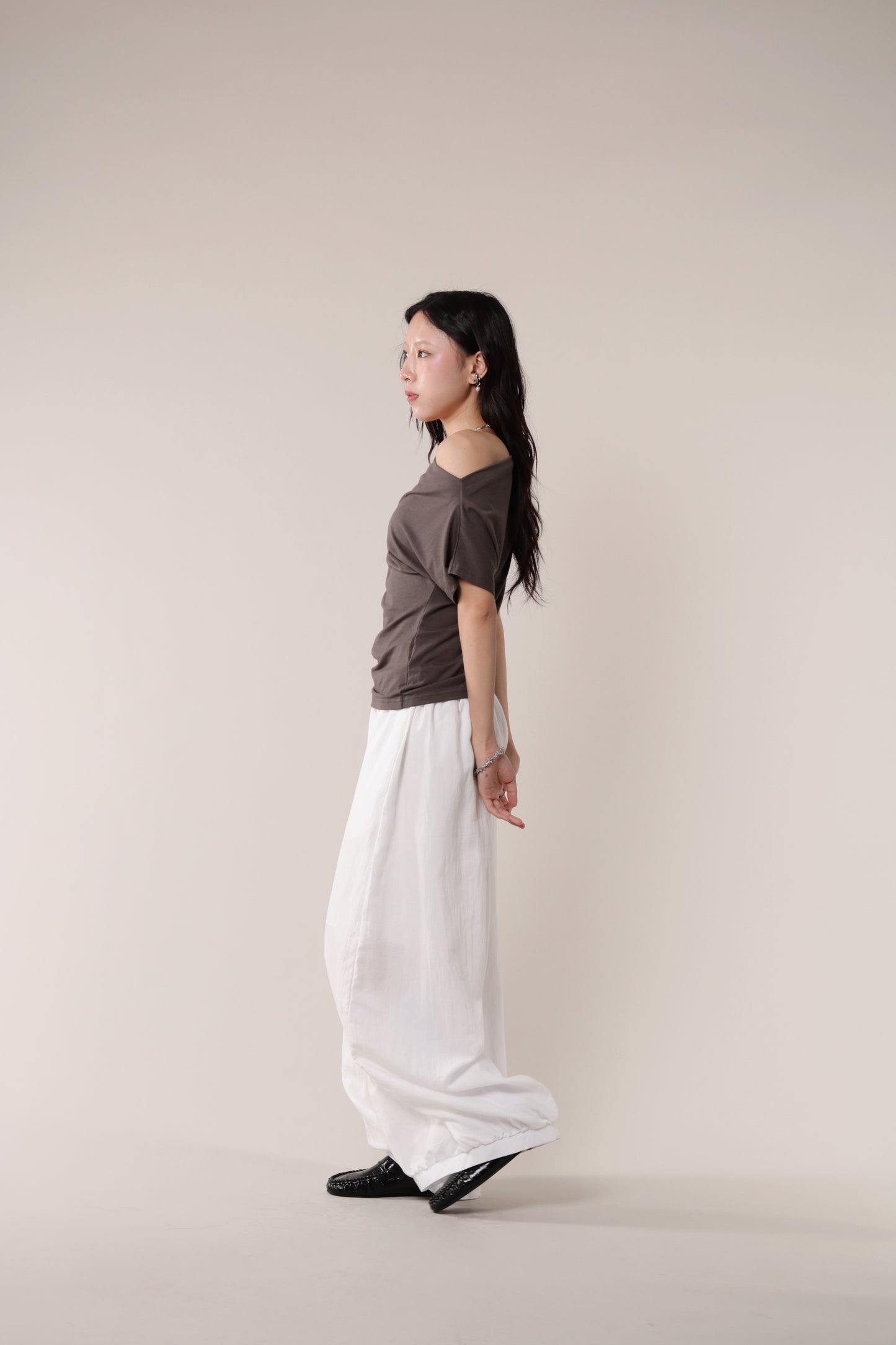 Linen Bubble Pants (White)