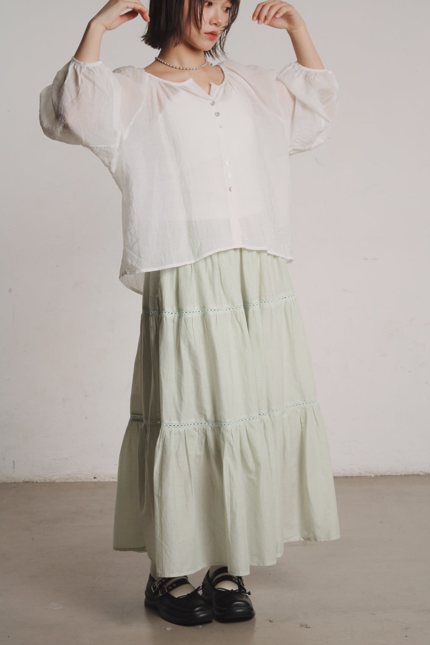 Doll Tiered Skirt (Mint)