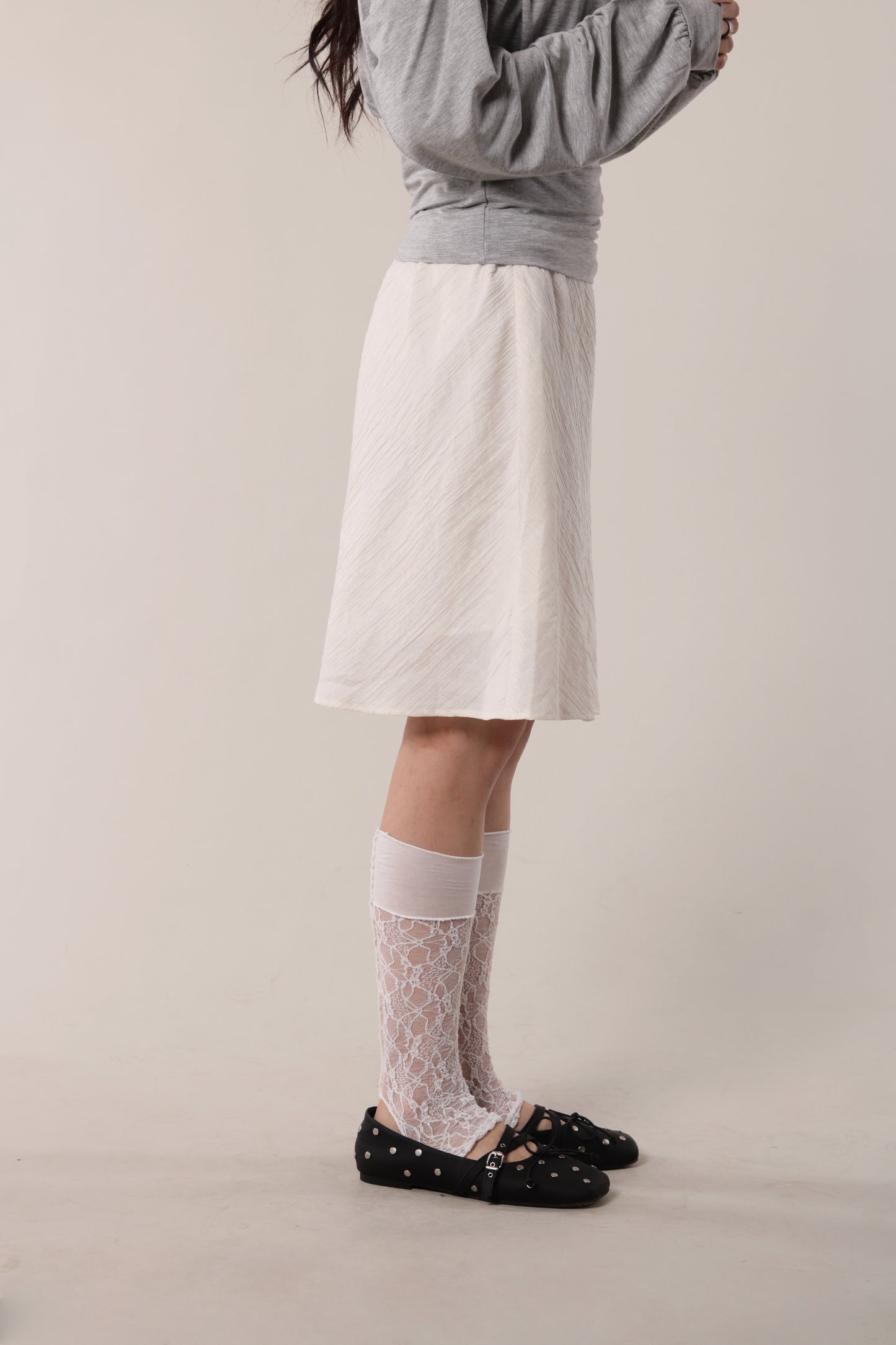 Textured Skirt (Ivory)