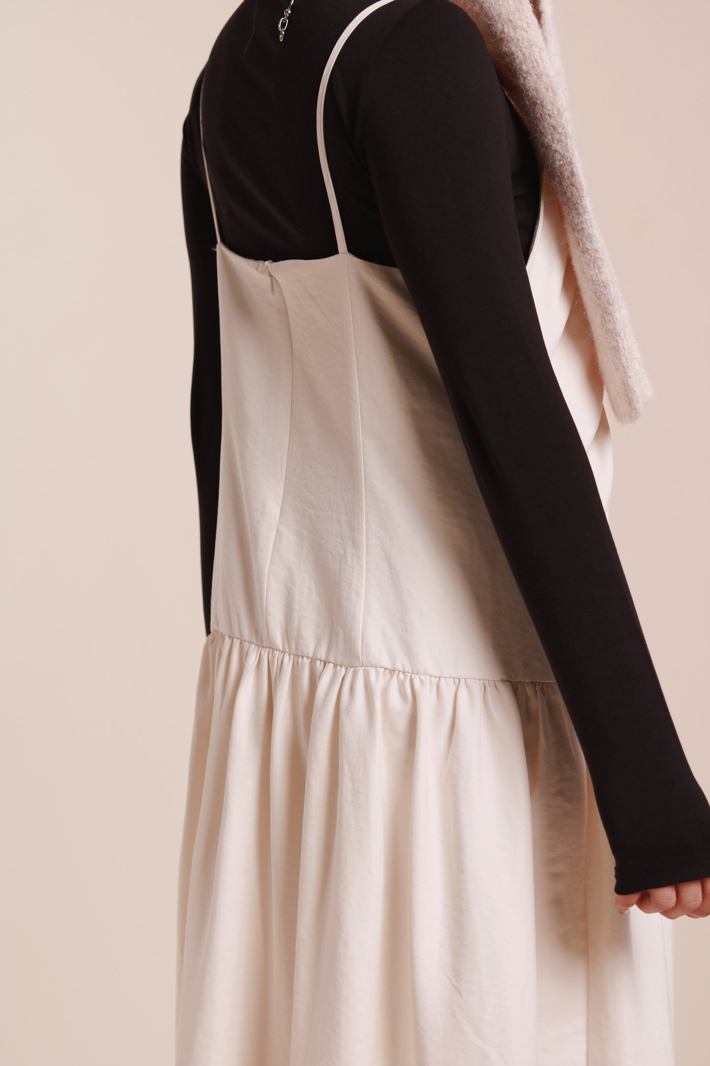 Doll Gathered Ruffle Dress (Ivory)