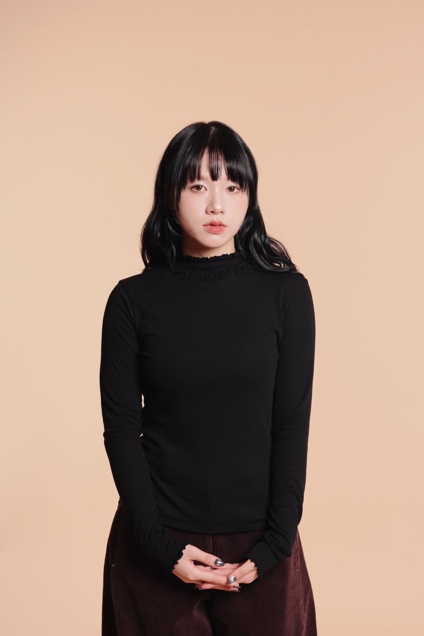 Double Ruffle Top (Black)