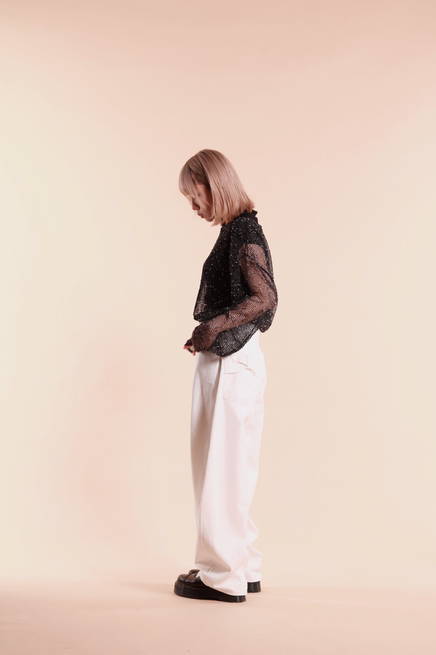 Ribbon Jeans (White)