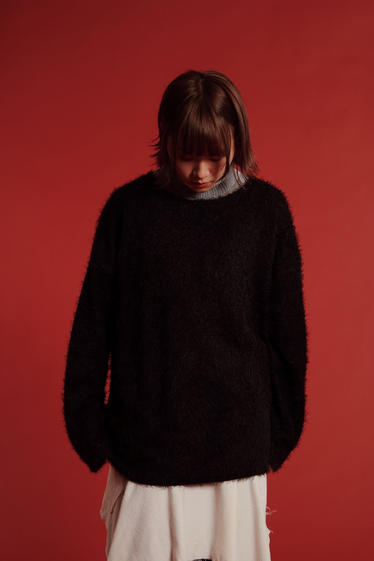 Fluffy Oversize Top (Black)