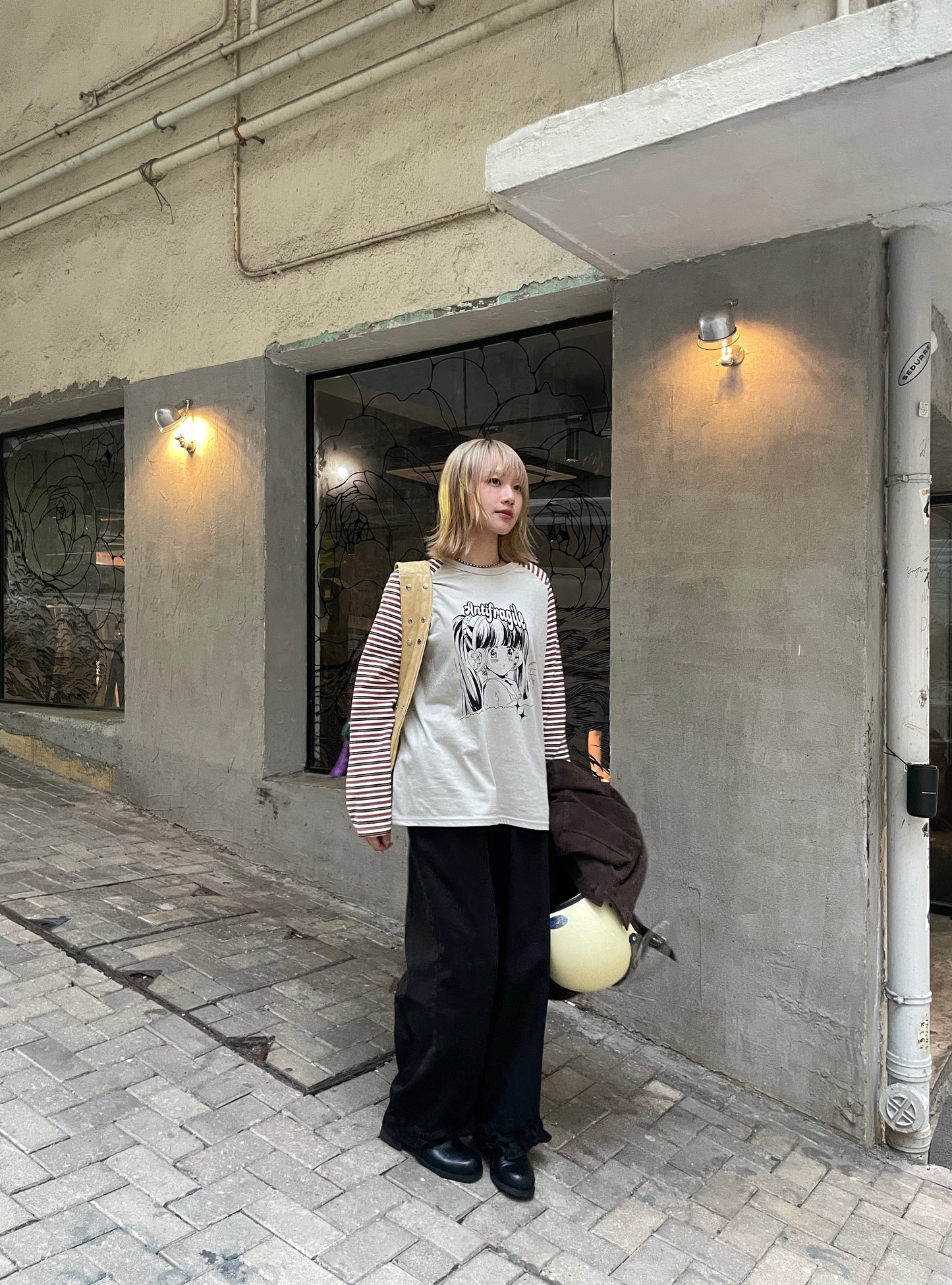 Antifragile Long Tee (Beige)