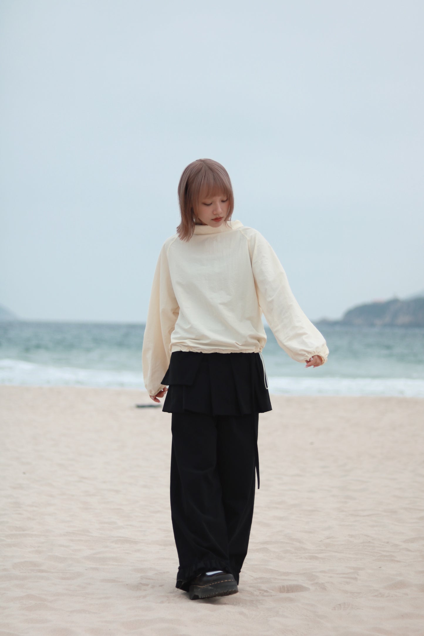 Funnel Neck Top (Butter)