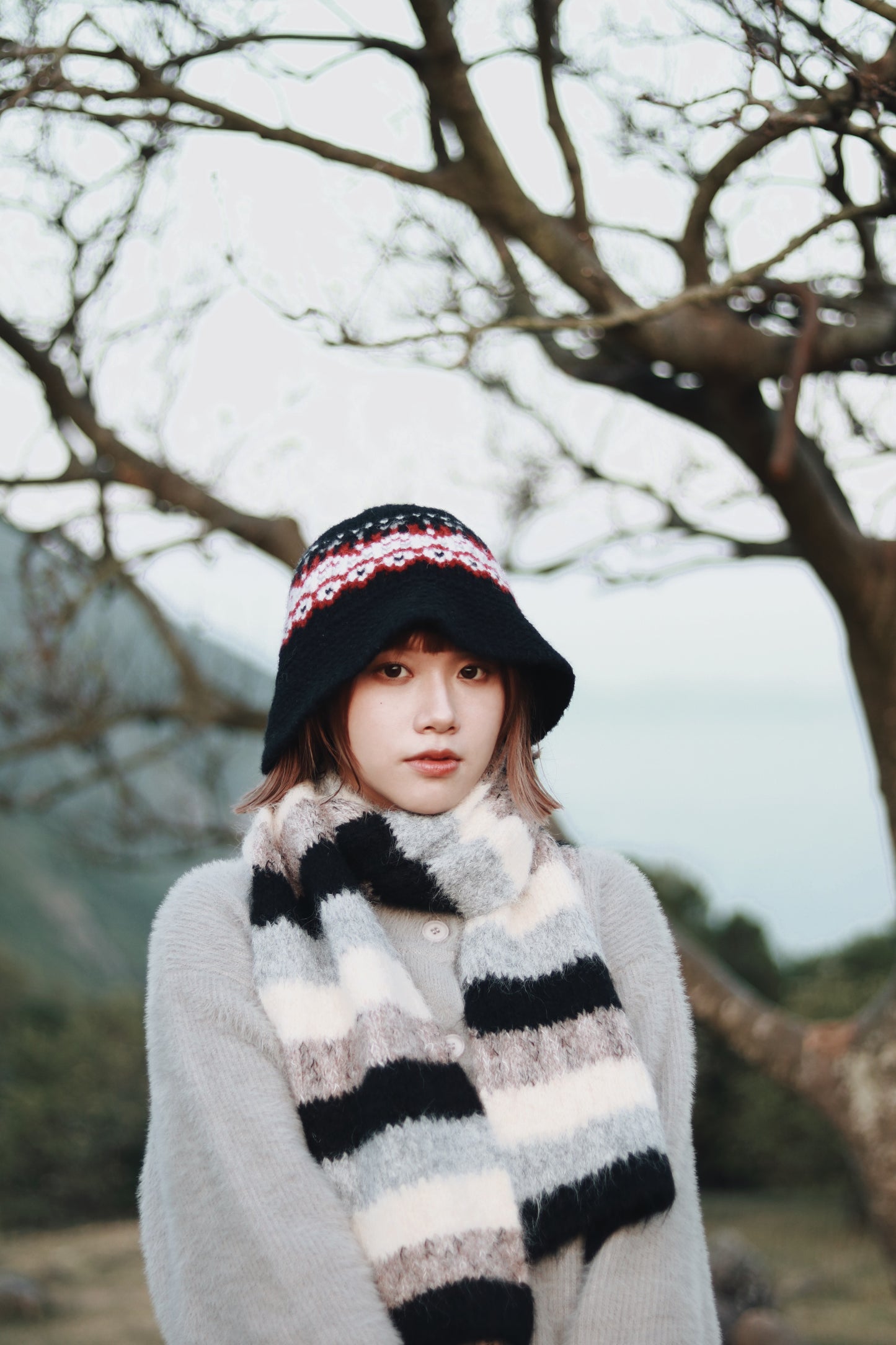 Rainbow Muffler (Black/Brown)