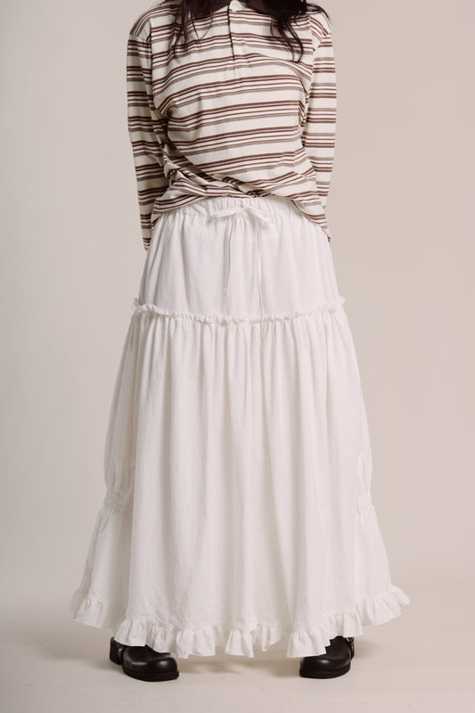 Gathered Skirt (White)