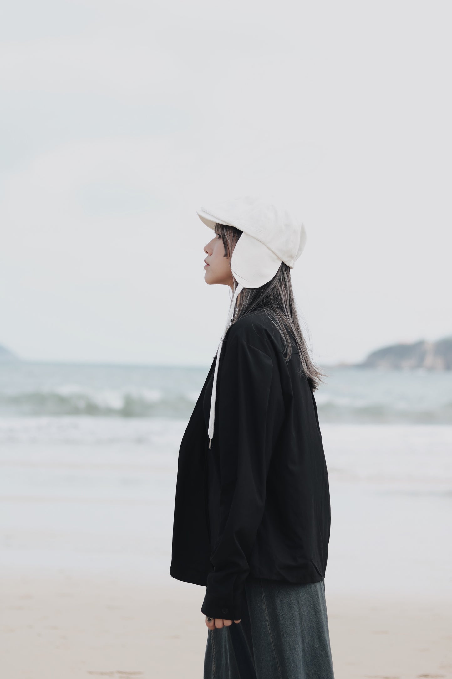 Snoopy Hat (Beige/Black/White)