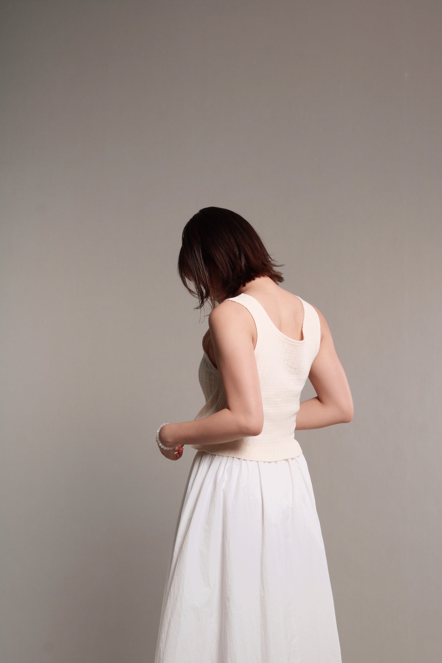 Ribbed Tank Top (Ivory)
