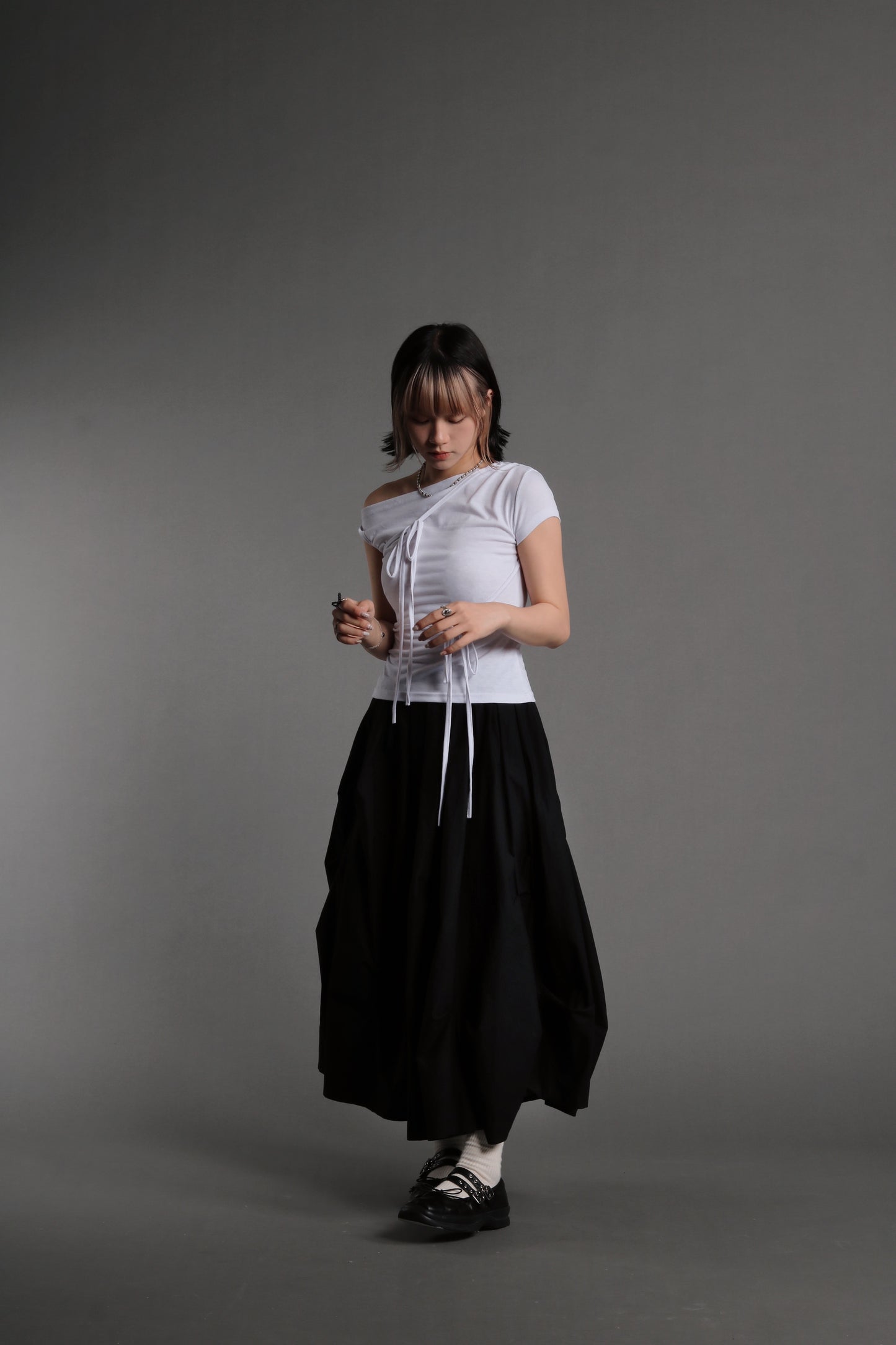 Doll Gathered Skirt (Black)