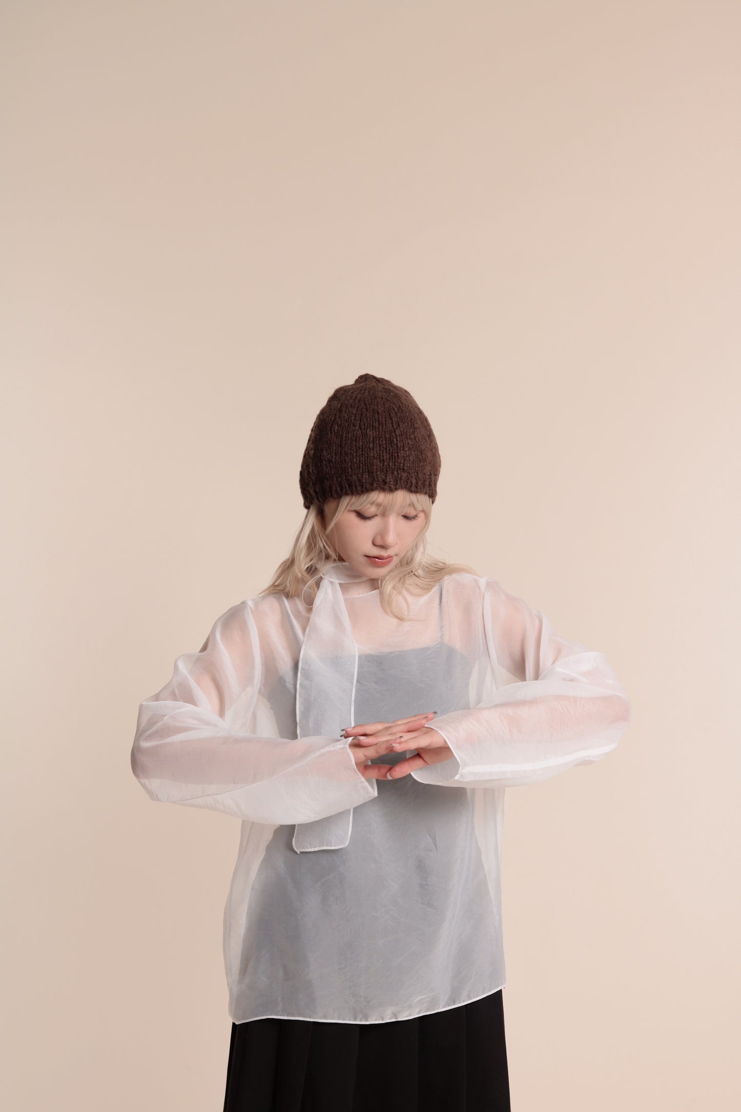 Doll See Through Blouse (White)