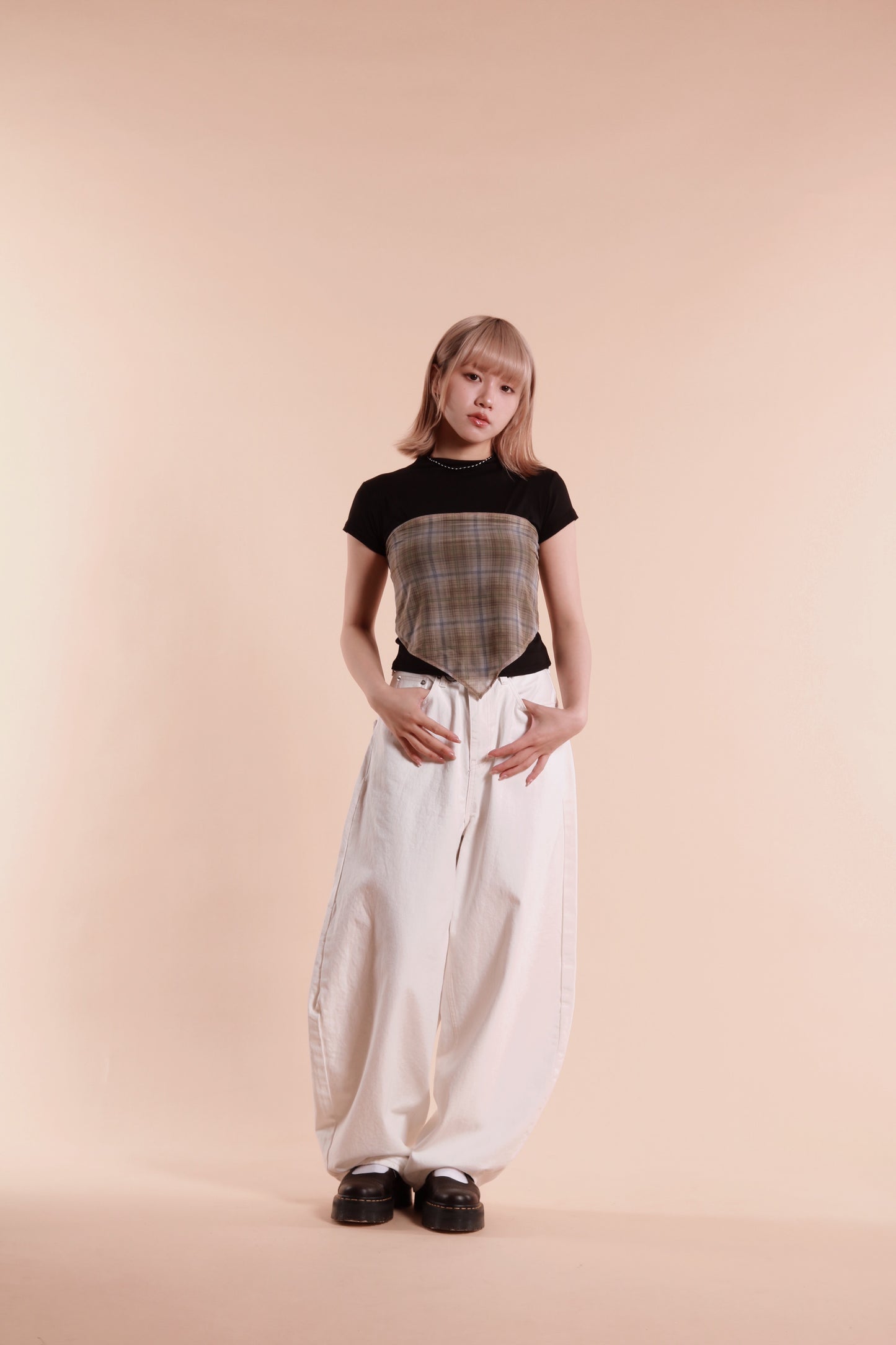 Ribbon Jeans (White)