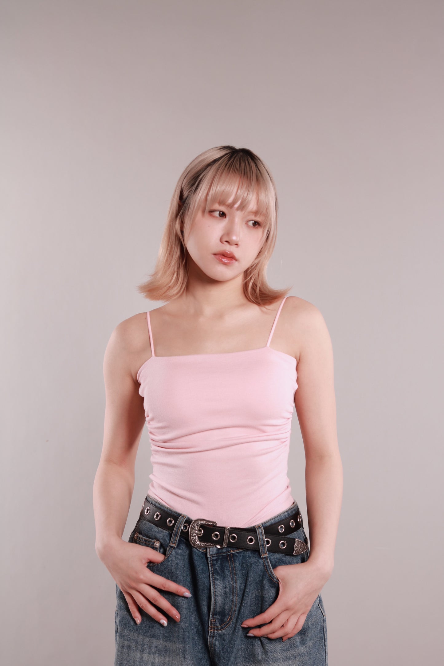 Gathered Bra Top (Pink)