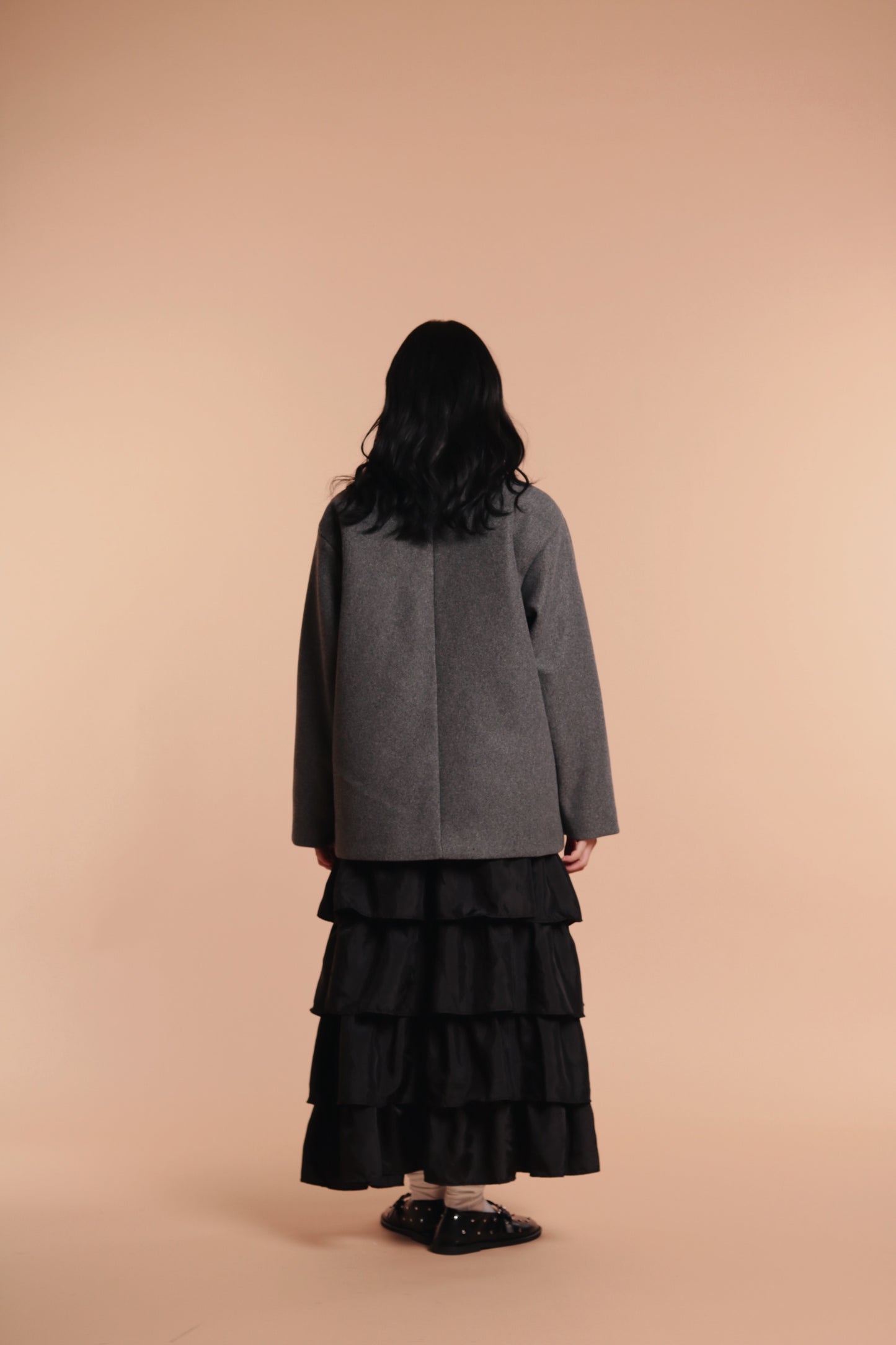 Ruffle Tiered Skirt (Black)