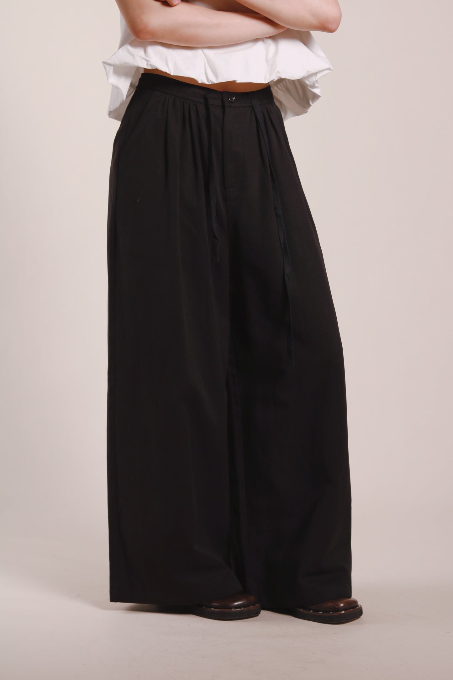 Renne Wide Leg Pants (Black)