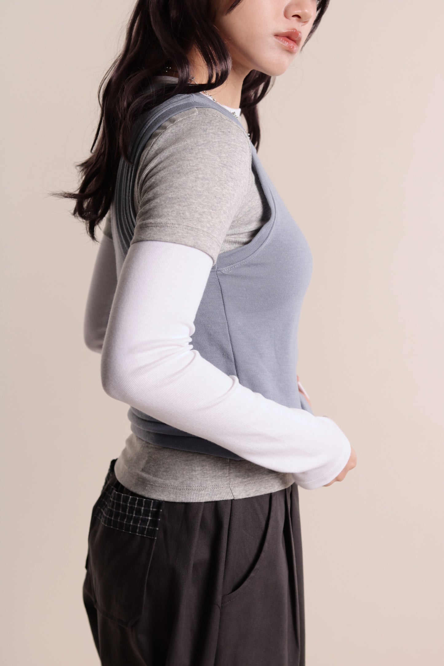 Aria Layered Top (Sky)