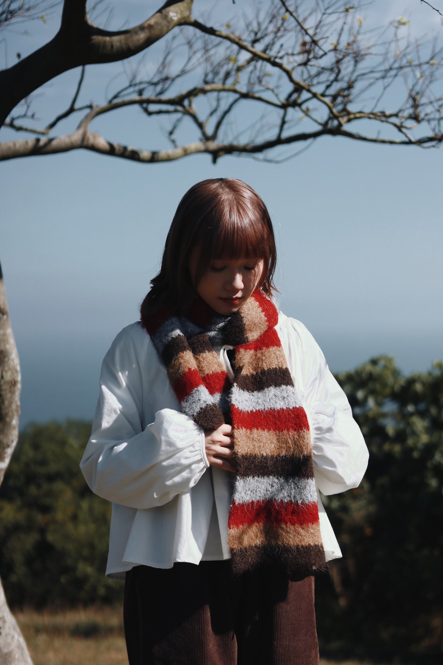 Rainbow Muffler (Black/Brown)