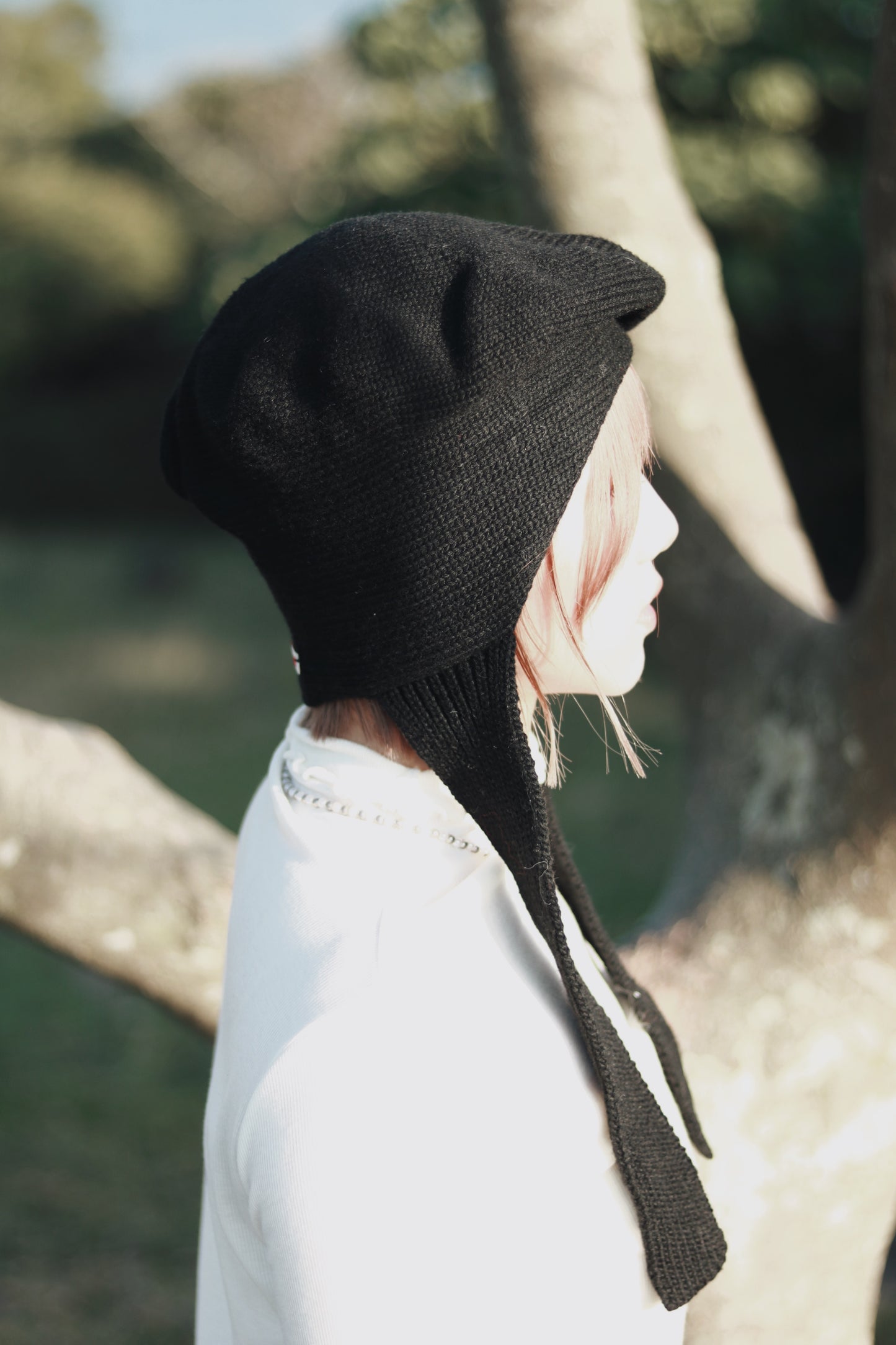 Doll Beret (Black/Grey/Red)