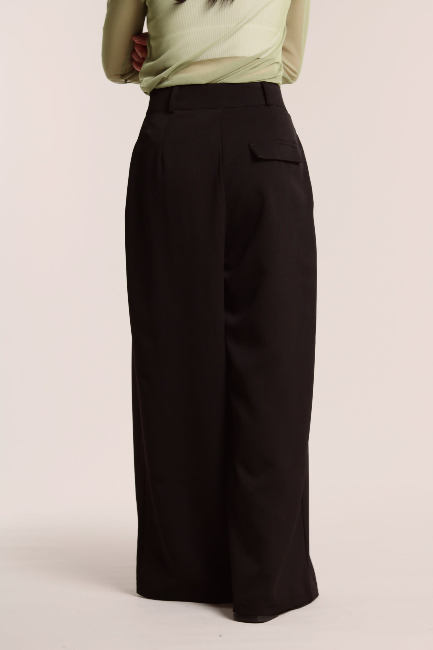 Spring Pleat Pants (Black)