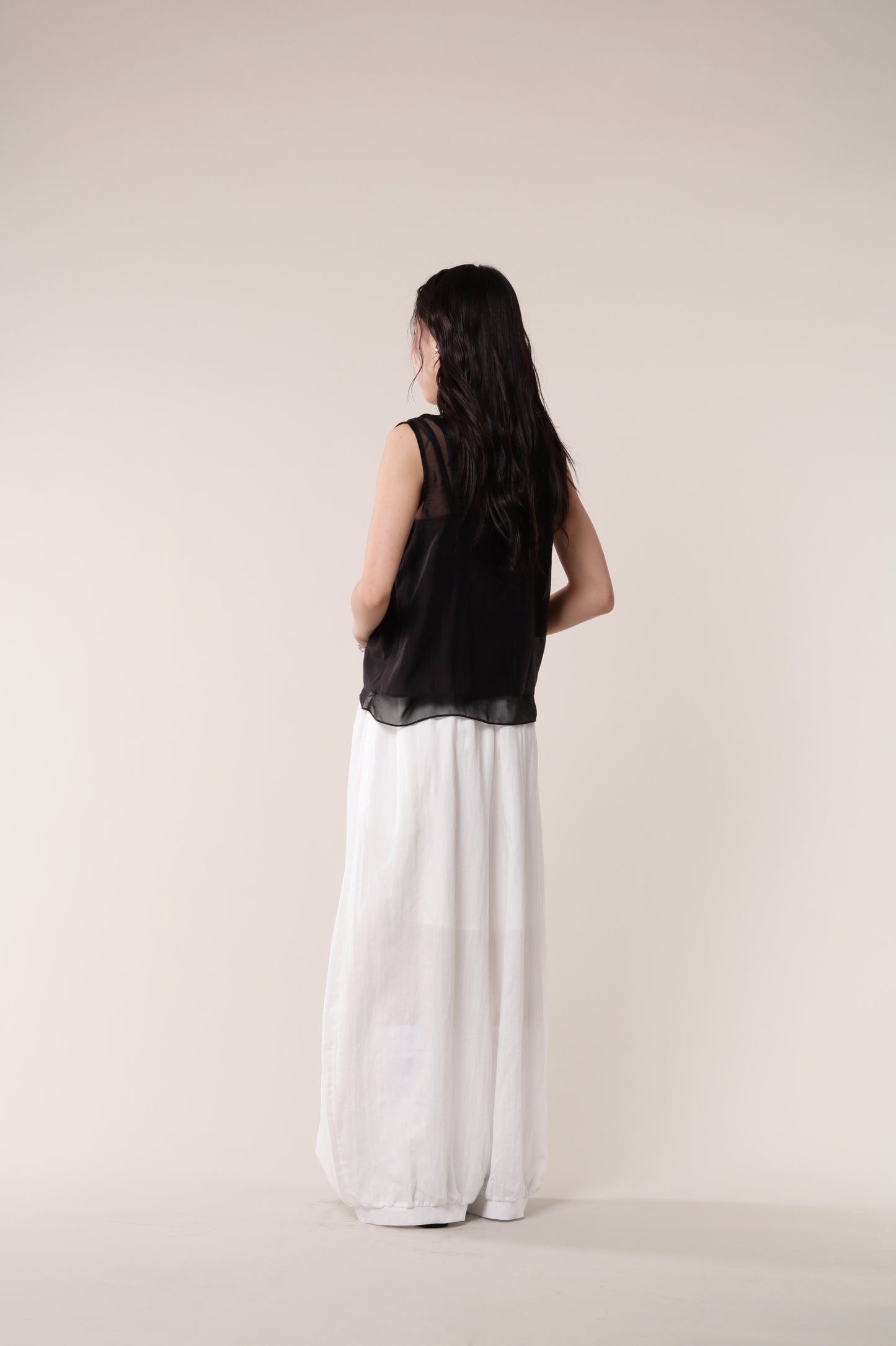 Linen Bubble Pants (White)