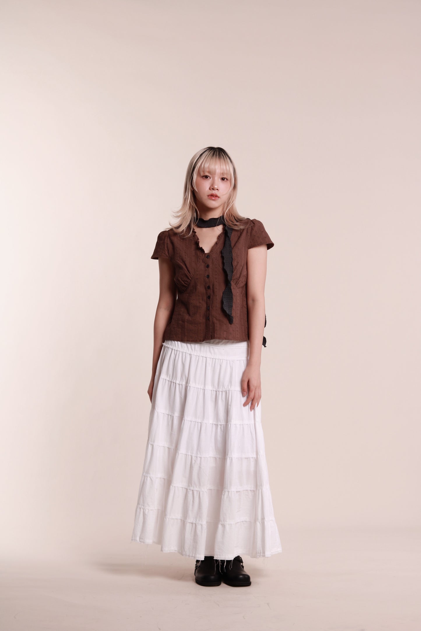 Lace Blouse (Brown)