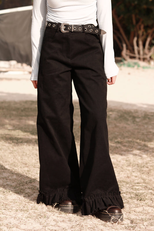 Doll Ruffle Pants (Black)