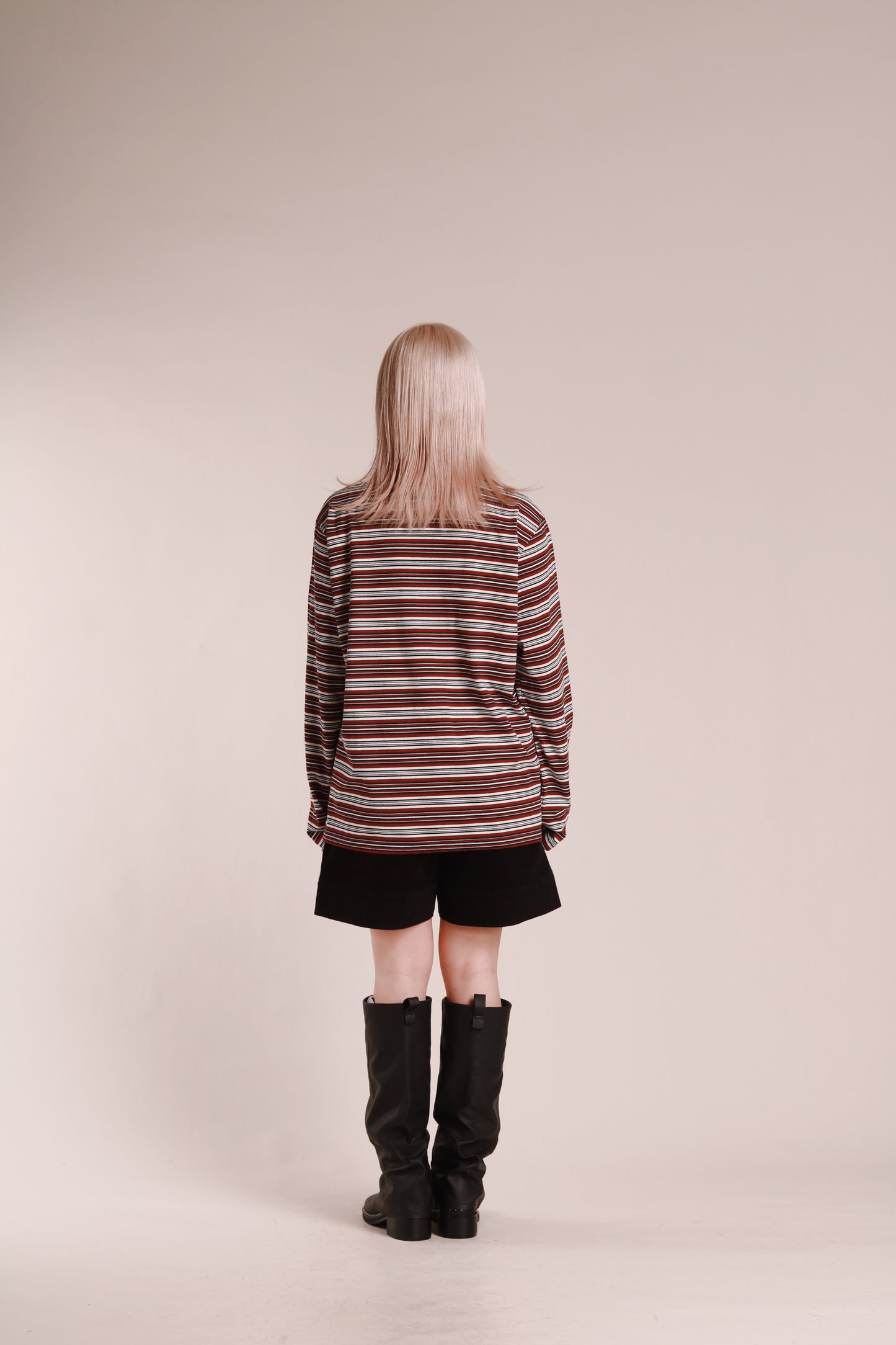 Striped Polo Top (Wine)