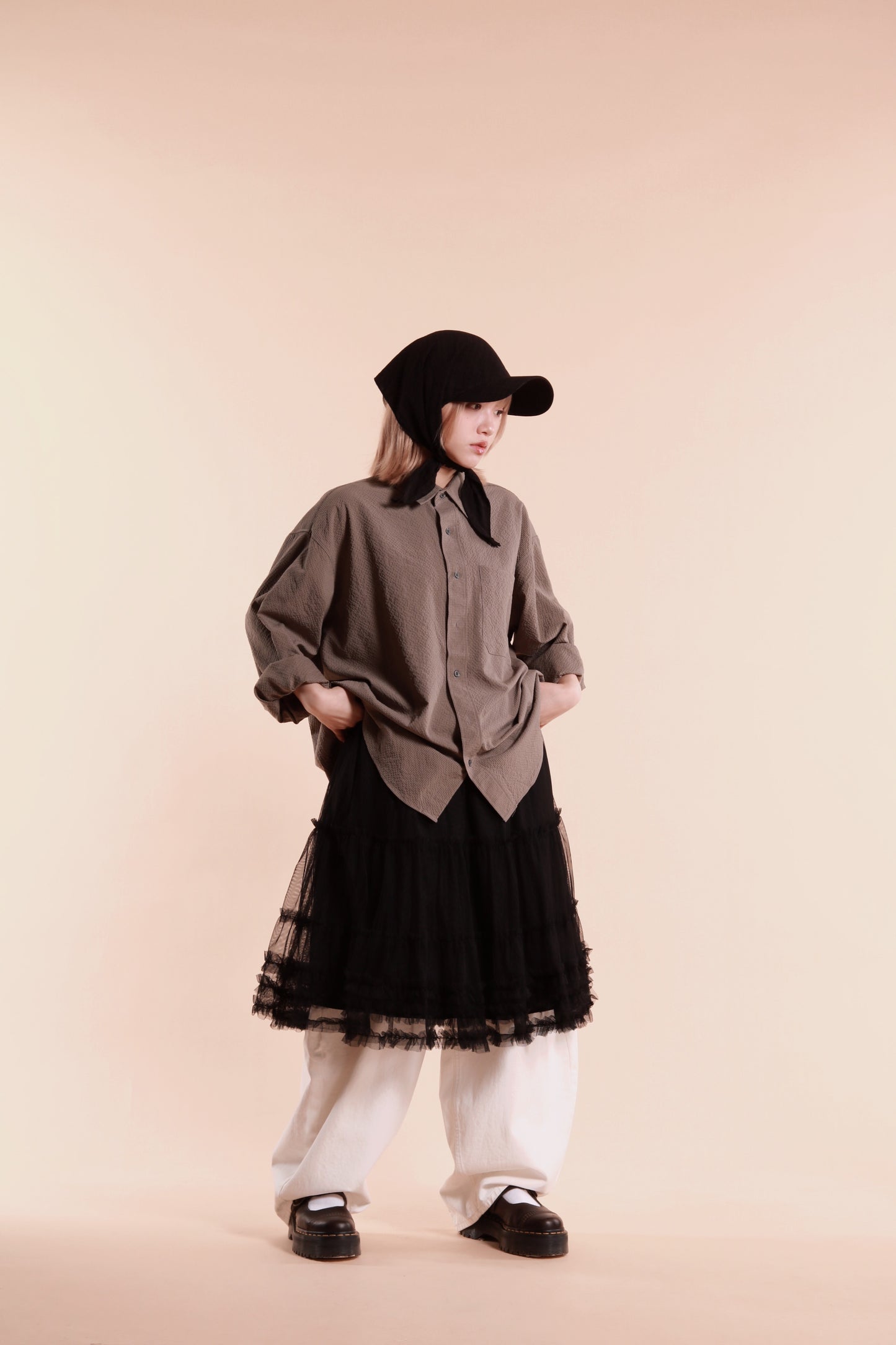 Doll Lace Ruffle Skirt (Black)