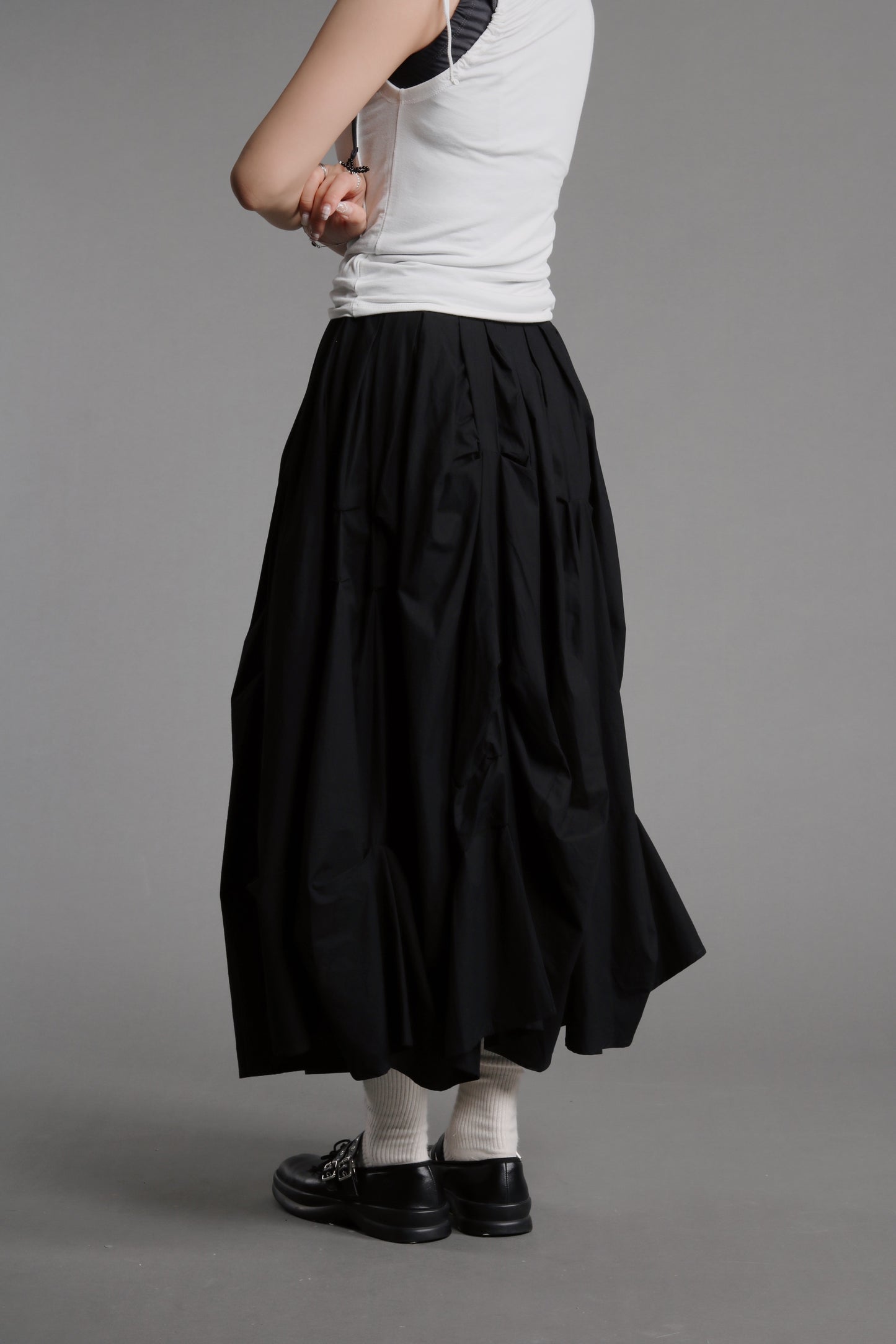 Doll Gathered Skirt (Black)