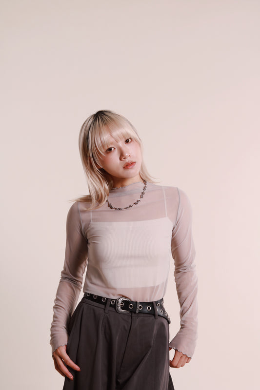 Daily See Through Top (Grey)