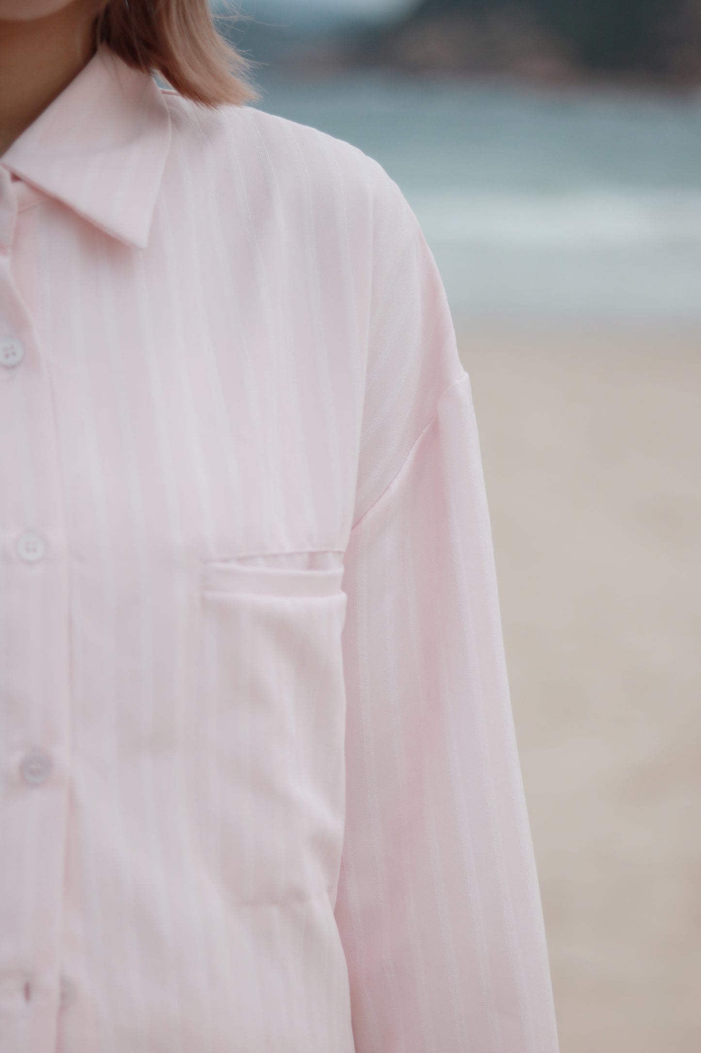 Relaxed Belt Shirt (Pink)