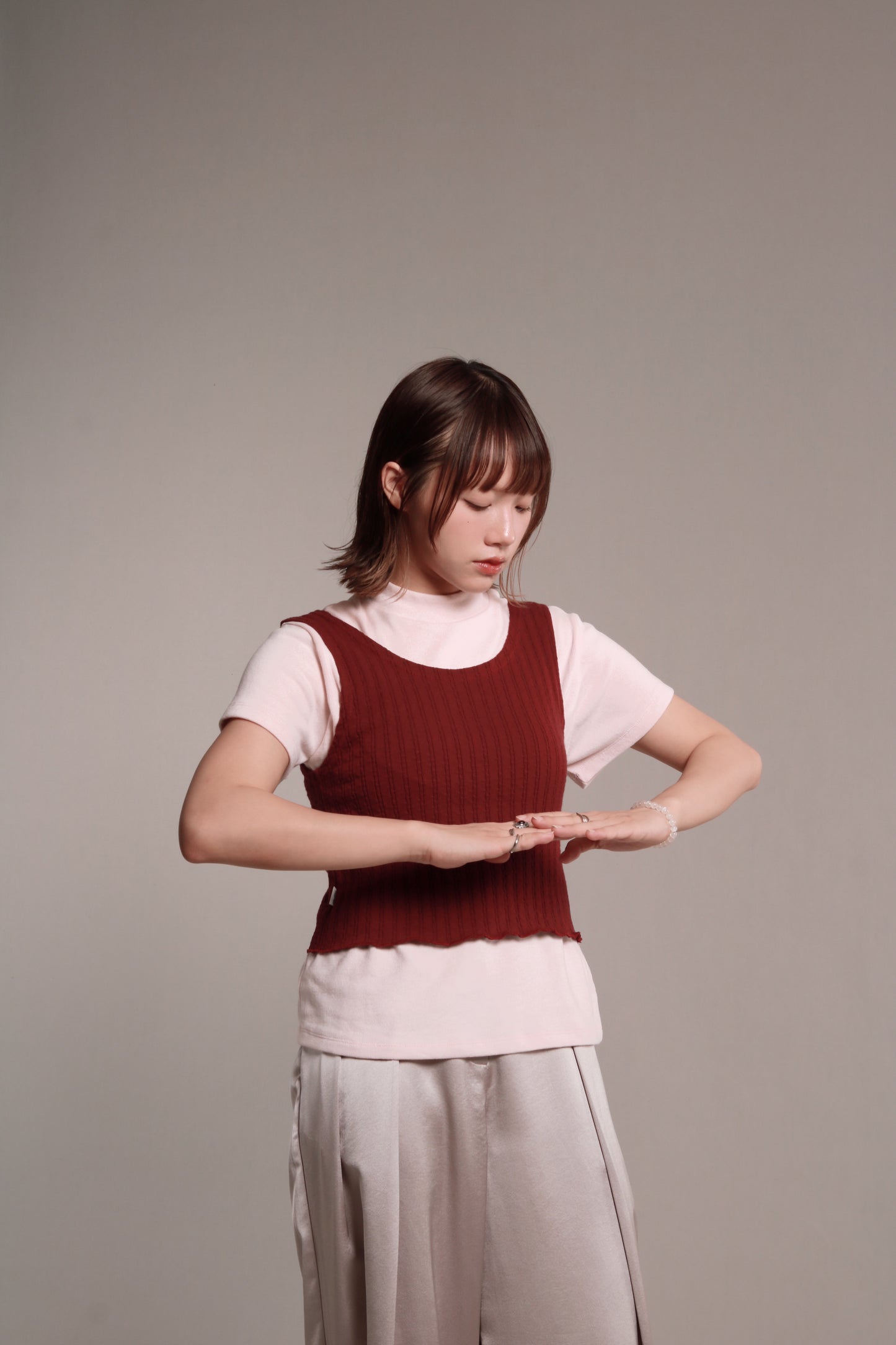 Ribbed Tank Top (Red)