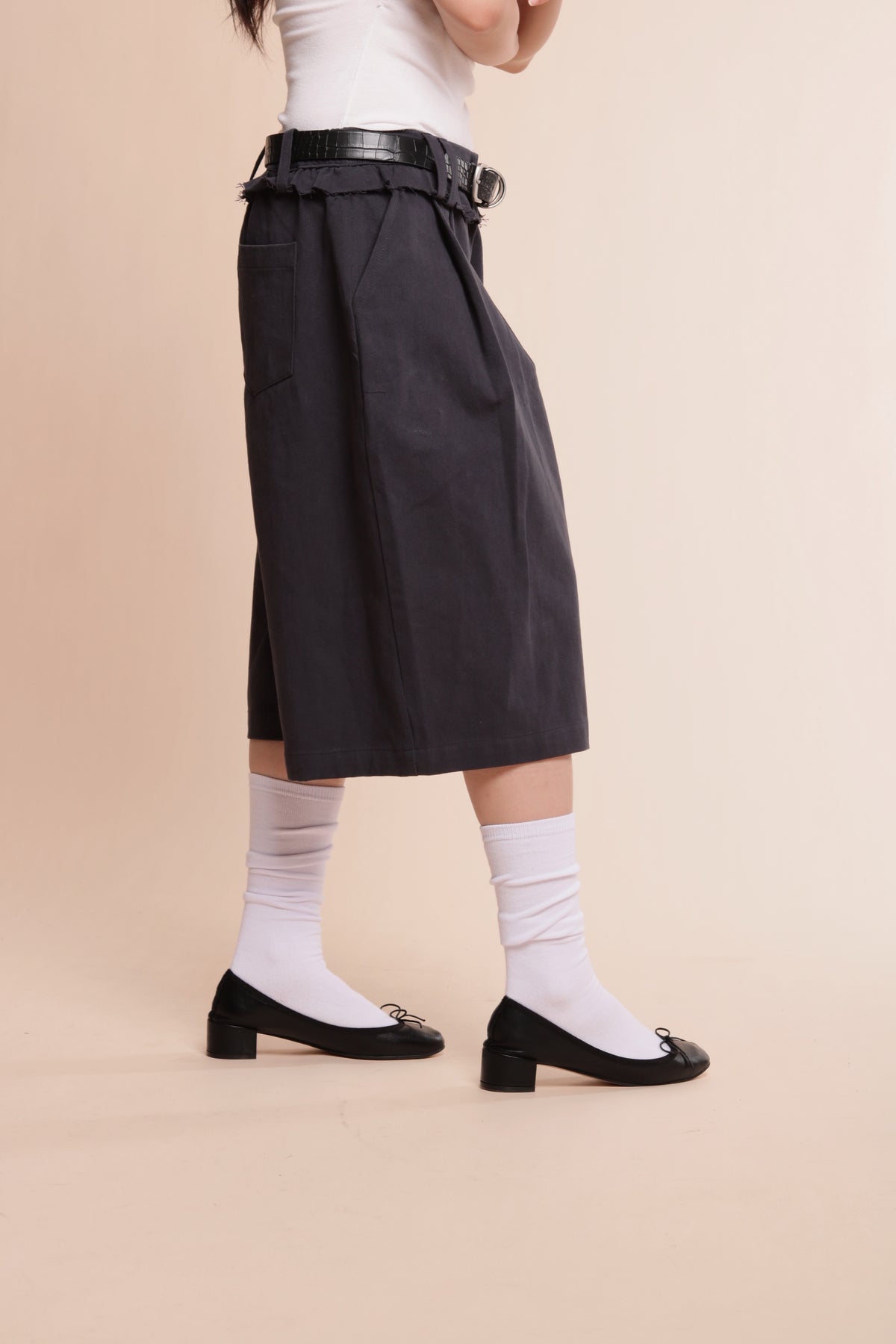 Ruffle Shorts (Navy)