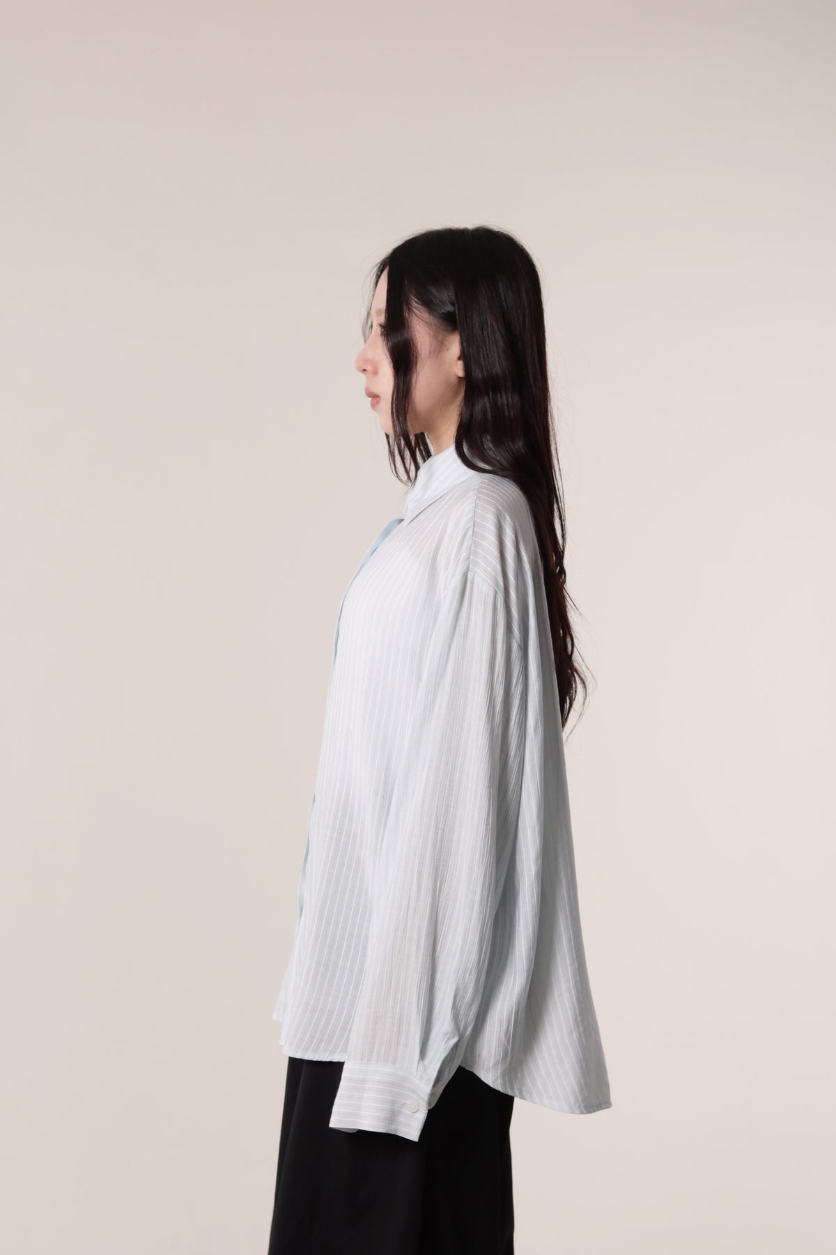 Autumn Striped Shirt (Baby Blue)