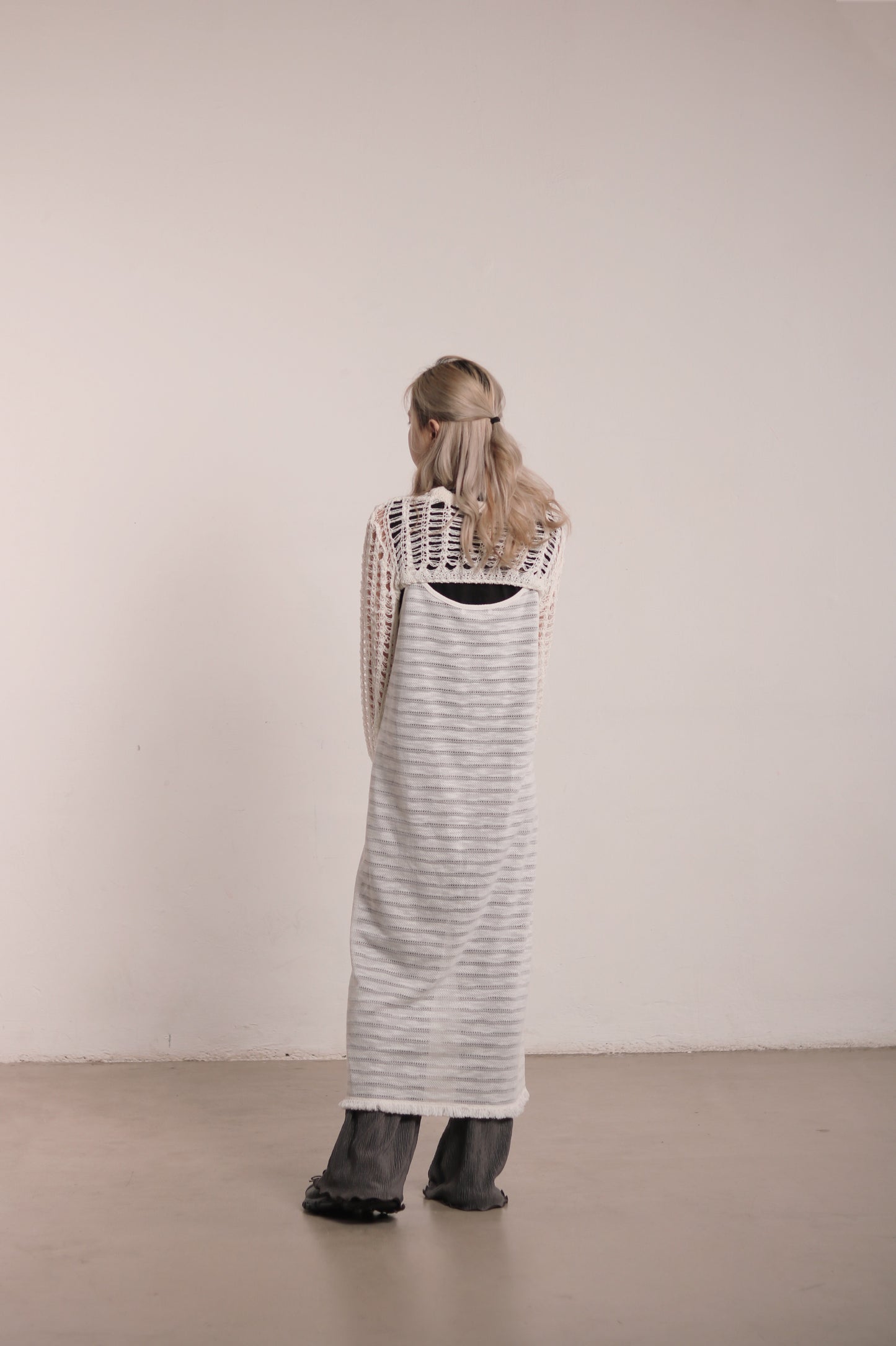 Net Crop Top (White)