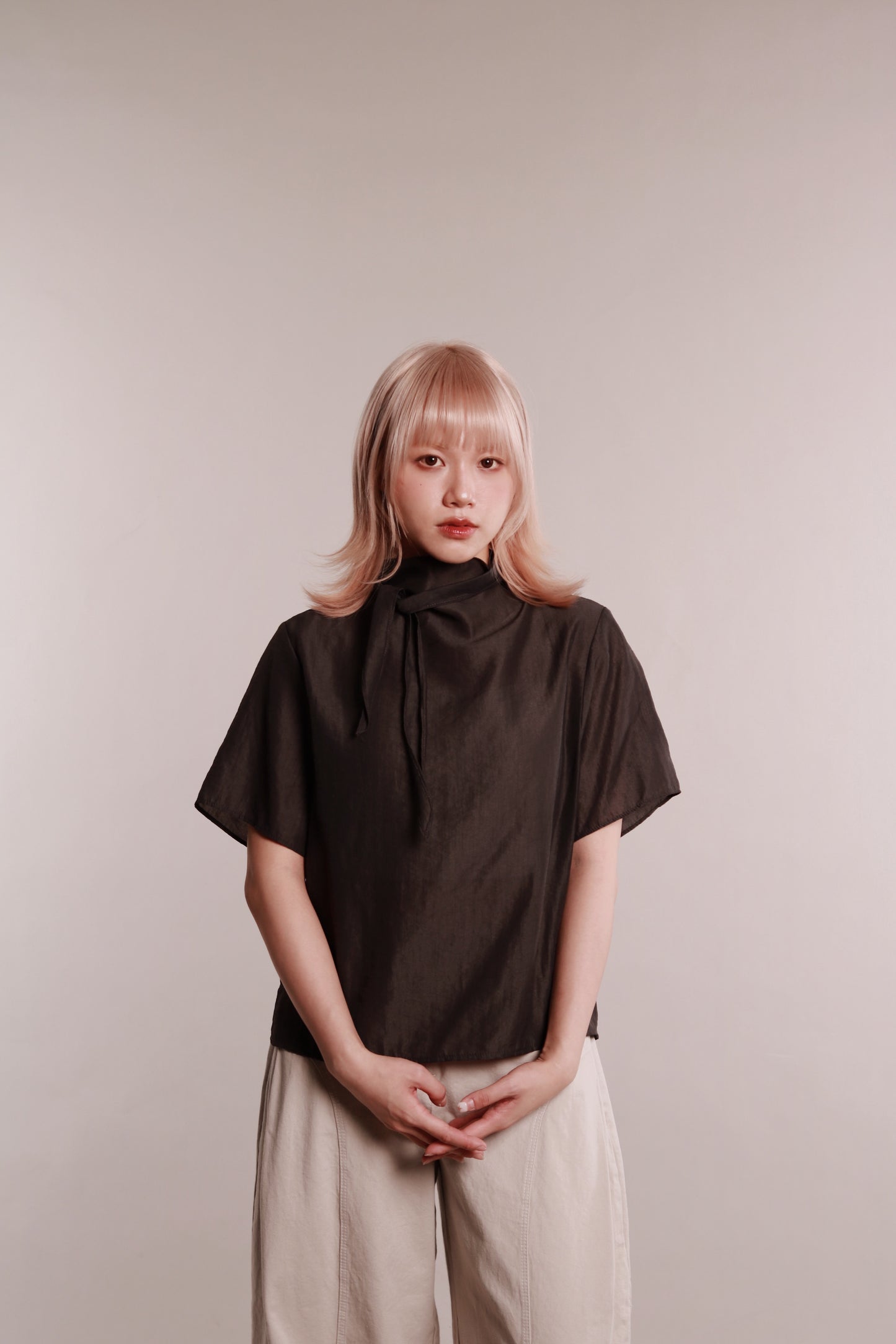 See Through Tie Top (Black)