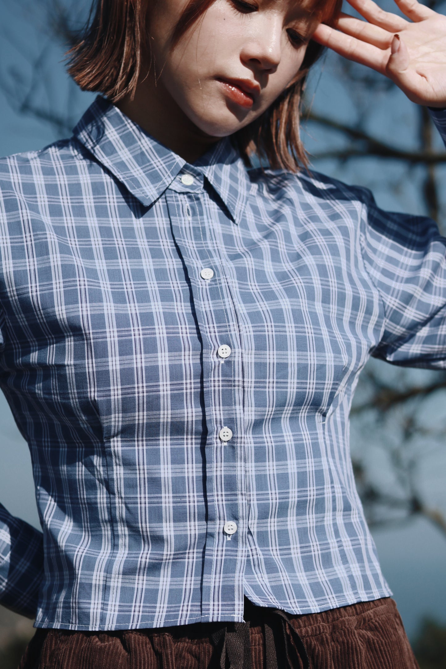 Cropped Shirt (Checkered)