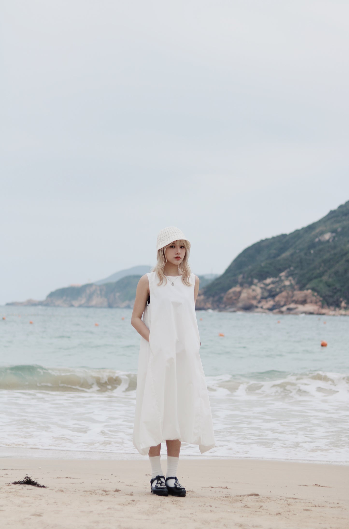 Bubble Cloud Dress (White)